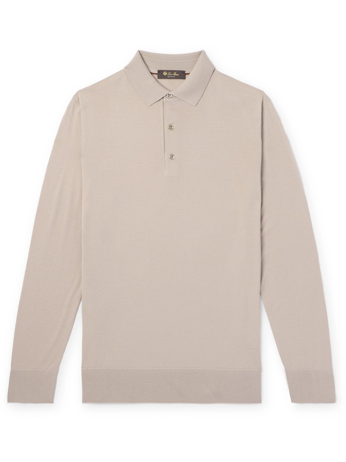 Loro Piana Slim-fit Wish® Wool Polo Shirt In Neutrals