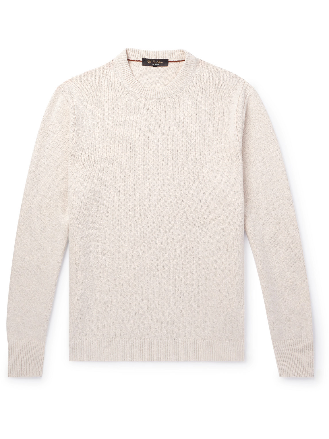 Loro Piana Ribbed Silk Sweater In Neutrals