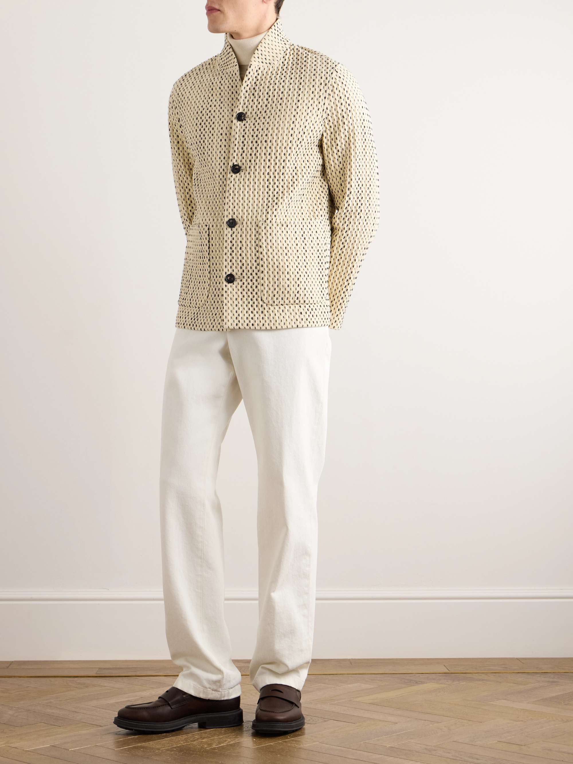 LORO PIANA Joren Textured-Knit Cotton-Blend Jacket for Men | MR PORTER