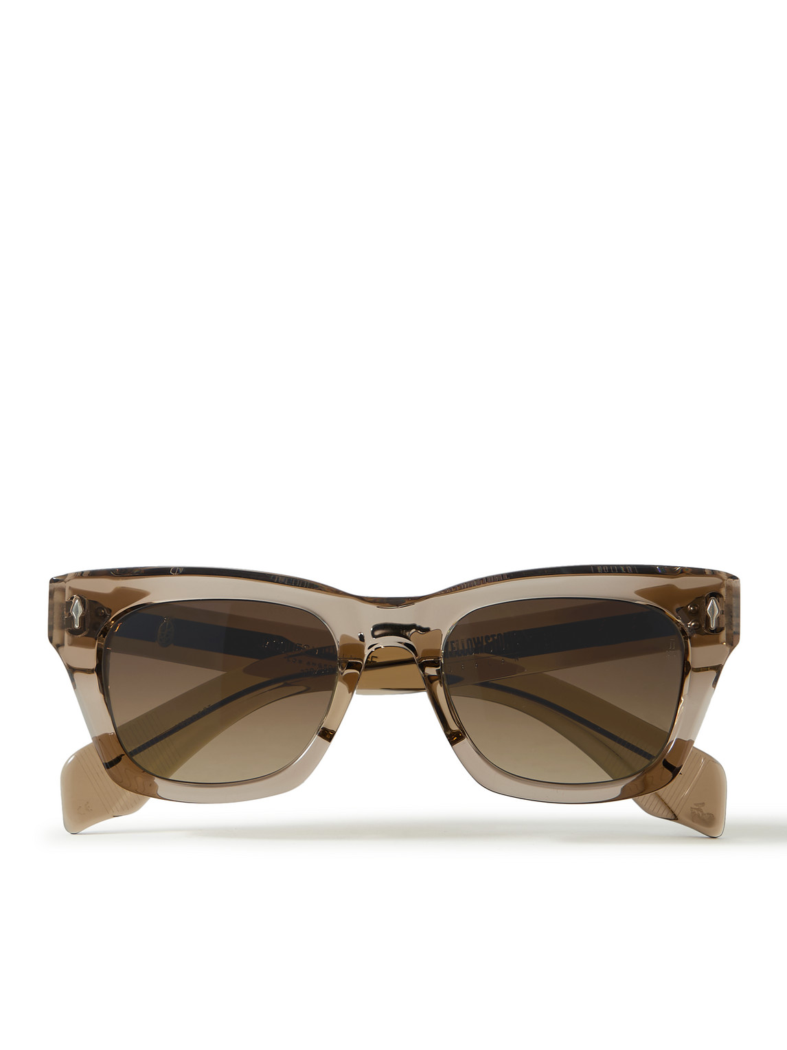 Jacques Marie Mage Yellowstone Forever Dealan Square-frame Acetate Sunglasses In Brown