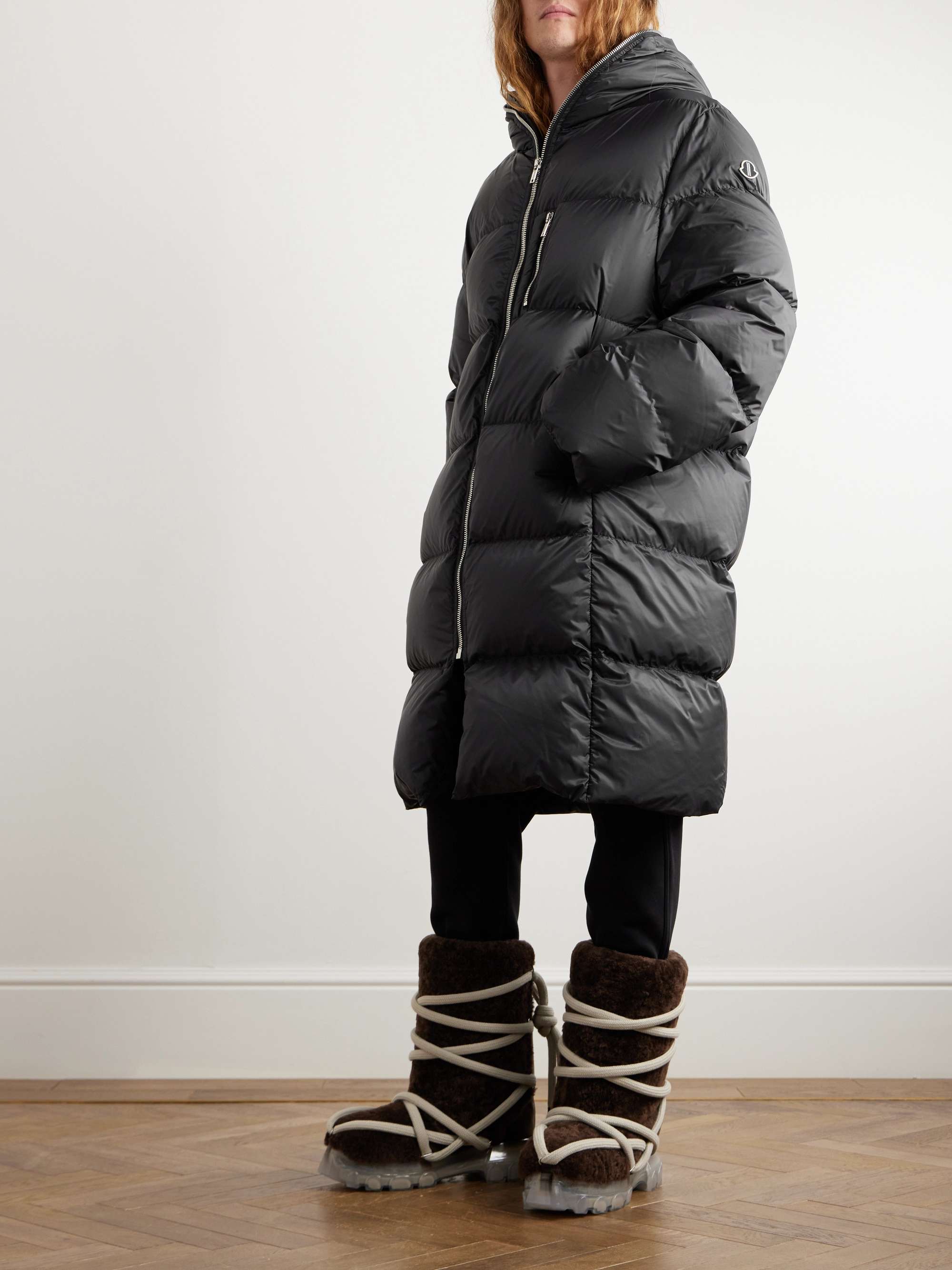 + Moncler Logo-Appliquéd Quilted Shell Hooded Down Coat