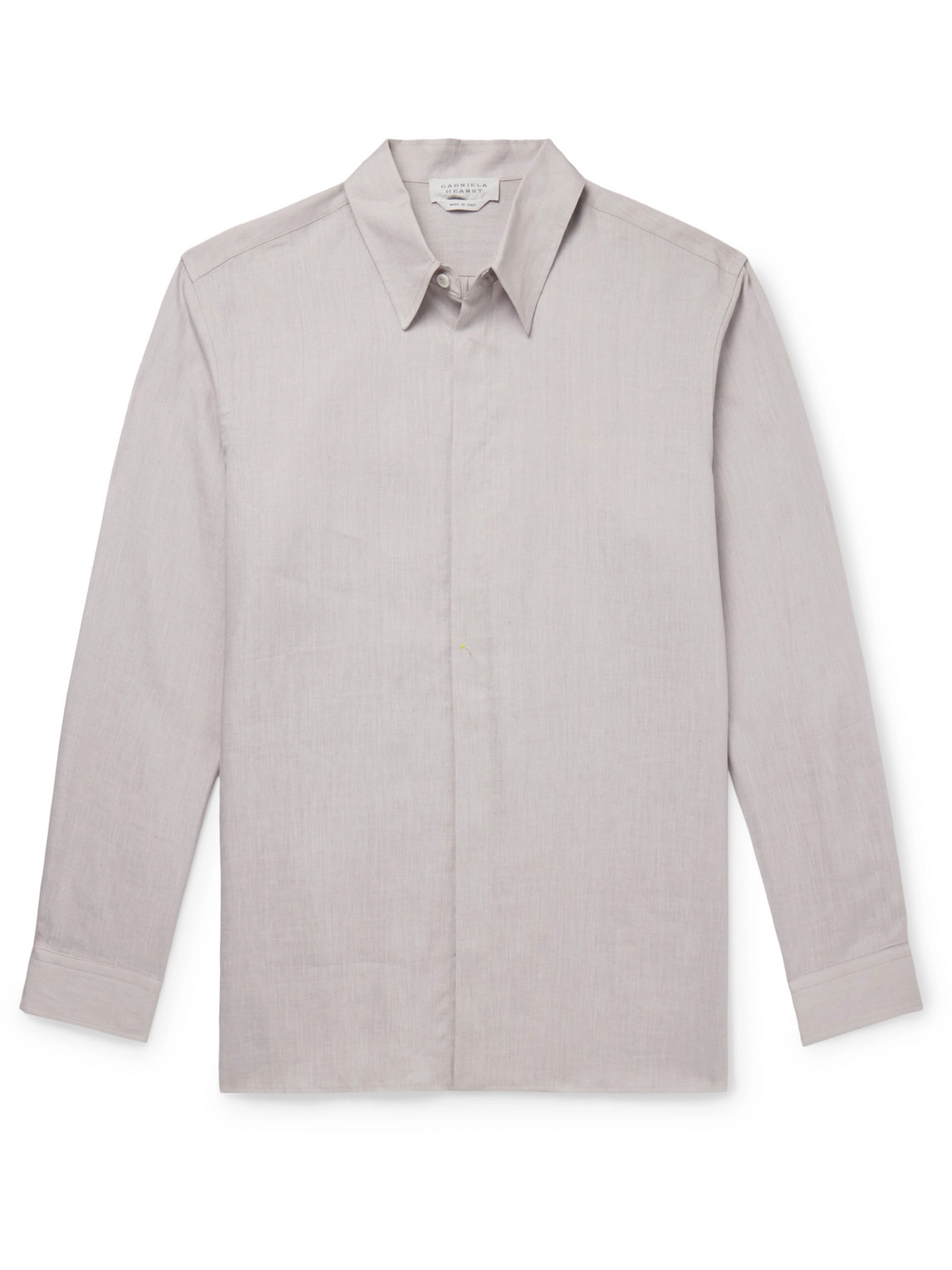 Gabriela Hearst Nicolas Linen Shirt In Gray