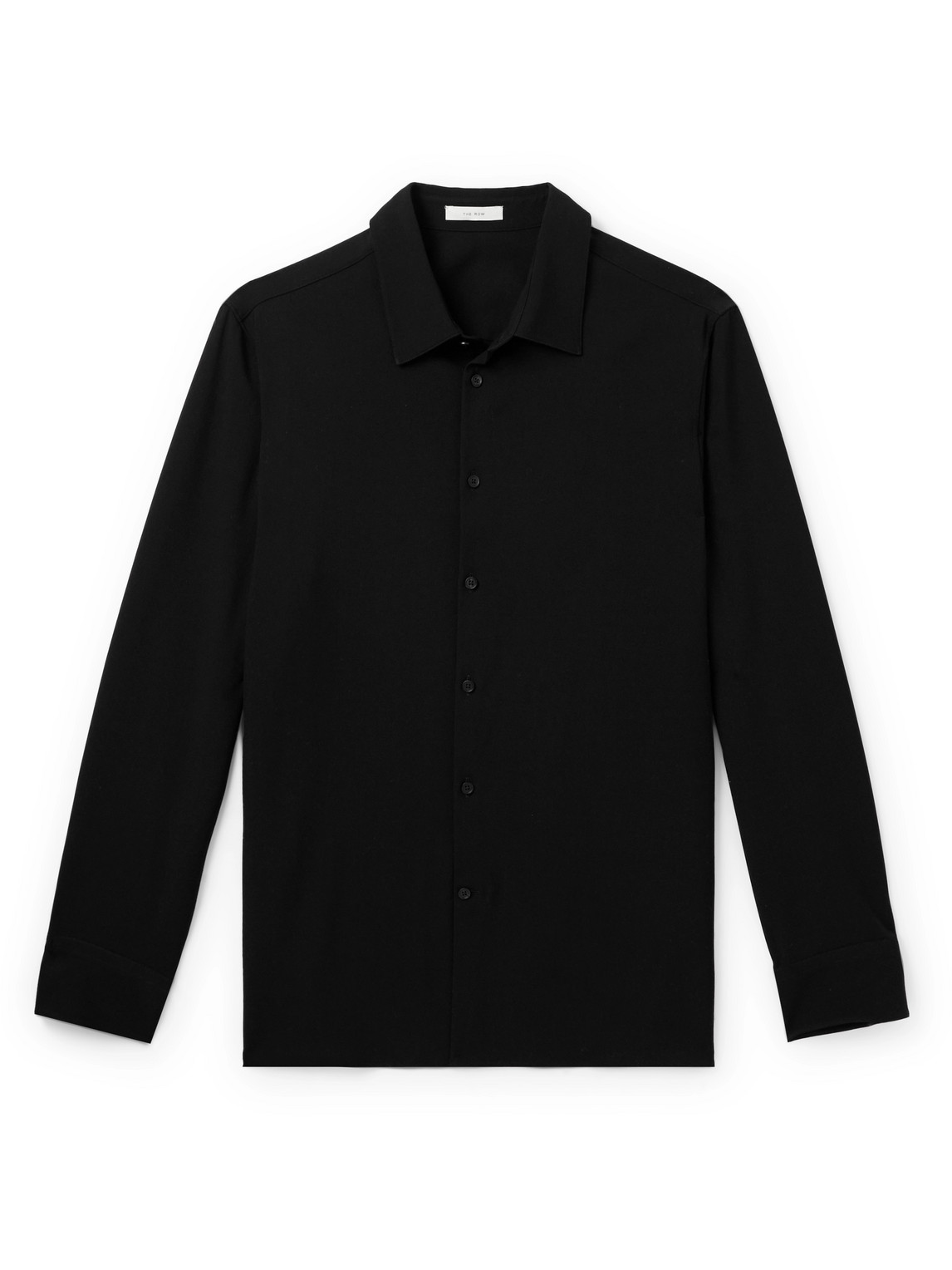 The Row Beto Wool-gabardine Shirt In Black