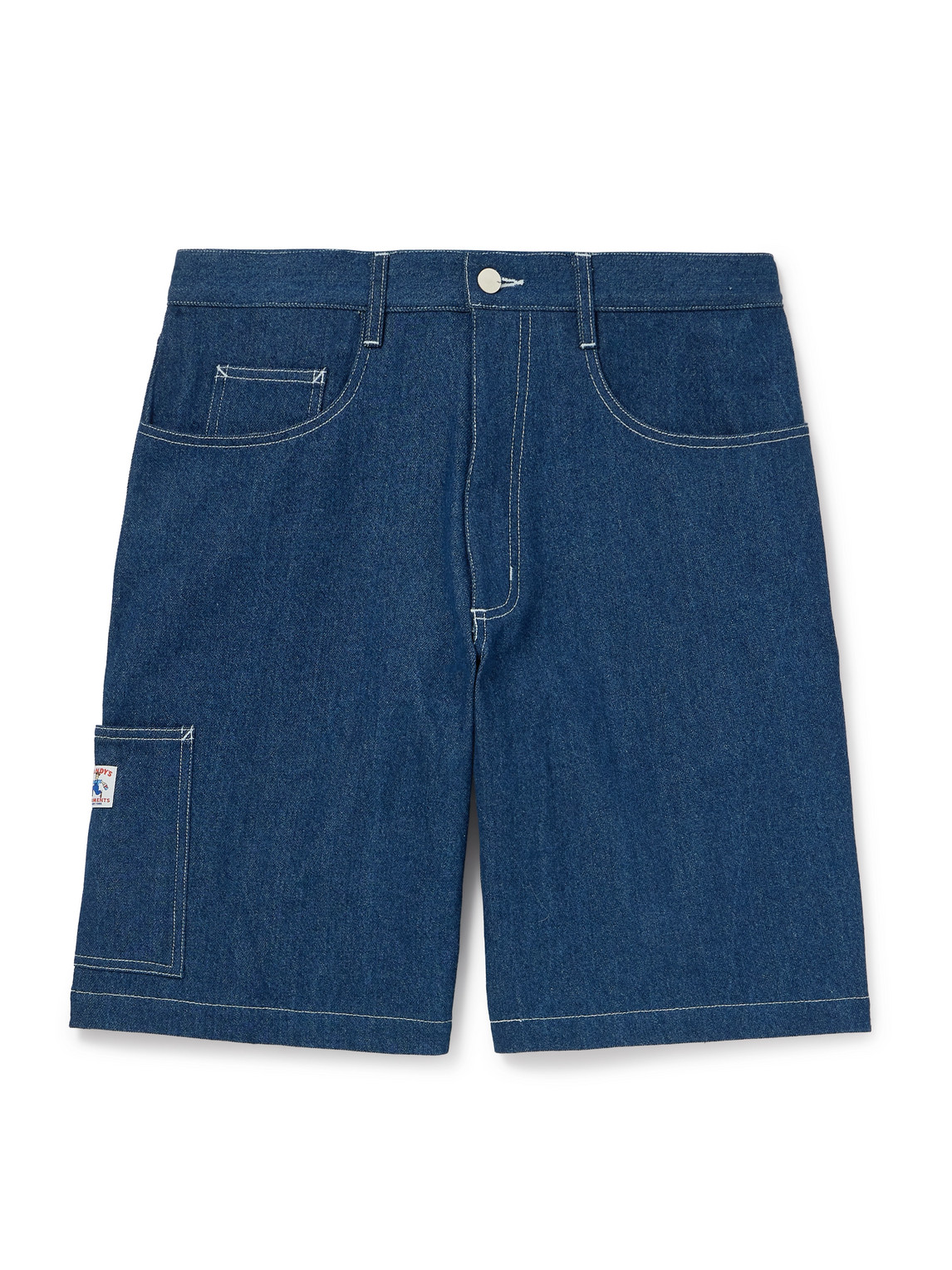 Randy's Garments Straight-leg Denim Shorts In Blue