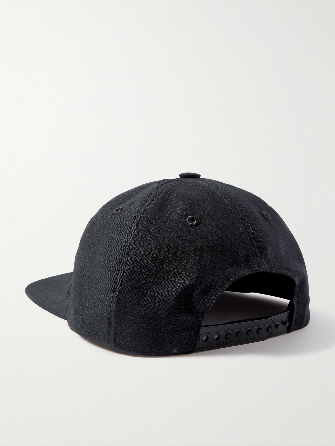 Shop Randy's Garments Logo-appliquéd Cotton-ripstop Baseball Cap In Black