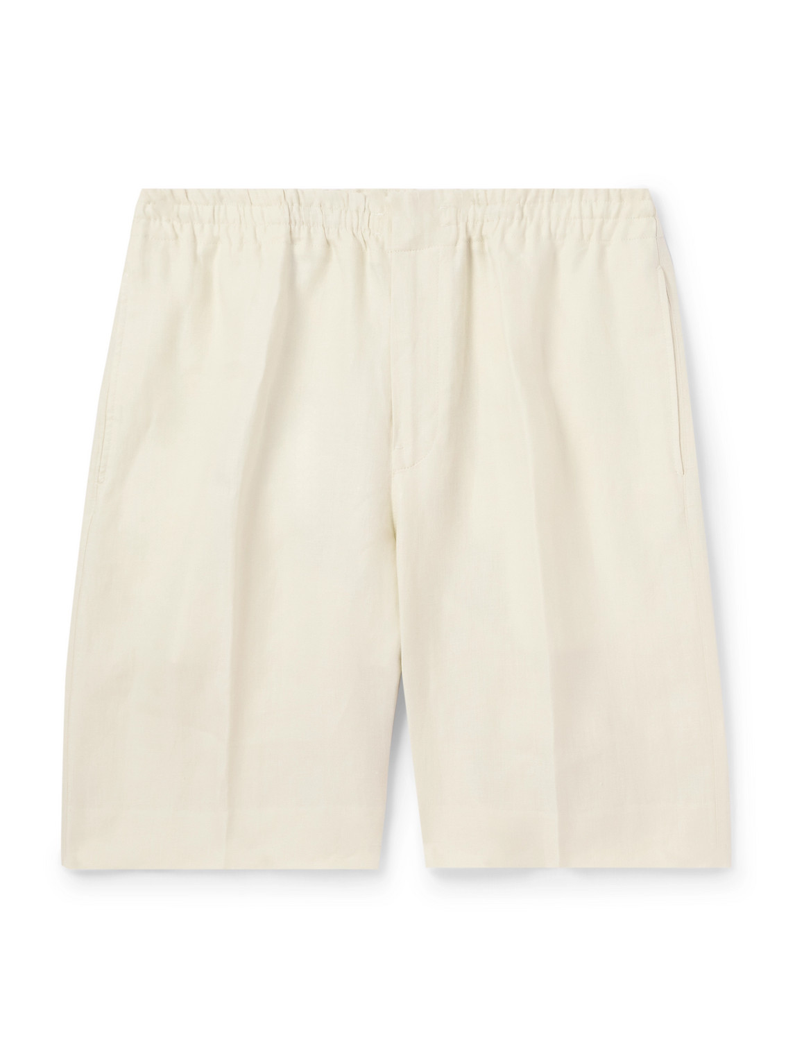 Zegna Straight-leg Oasi Linen Shorts In White