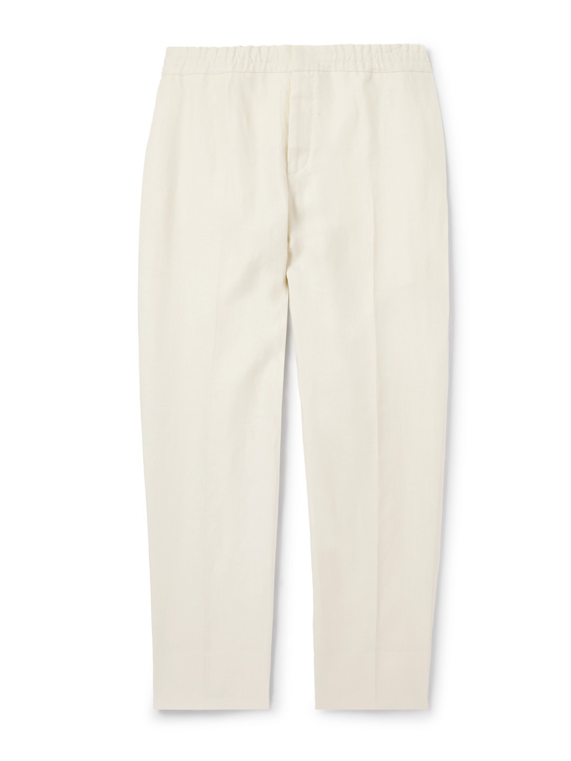 Zegna Tapered Oasi Linen Trousers In White