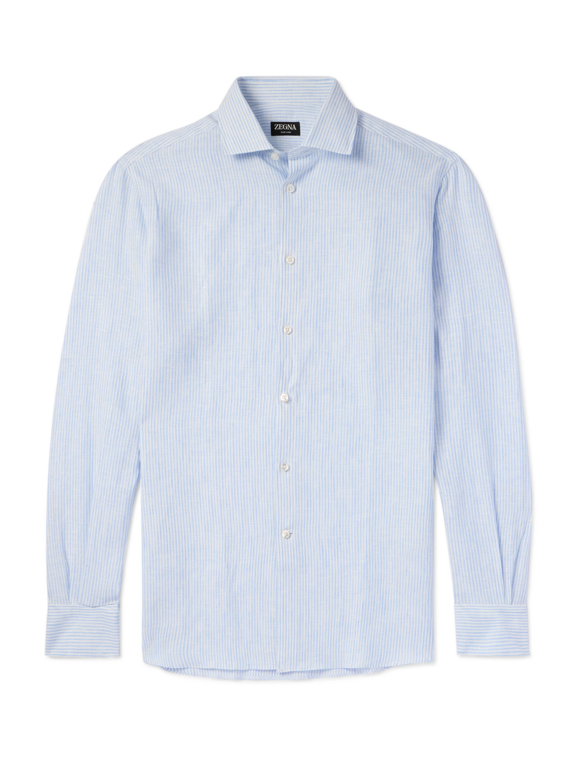 Zegna Oasi Striped Linen Shirt In Unknown