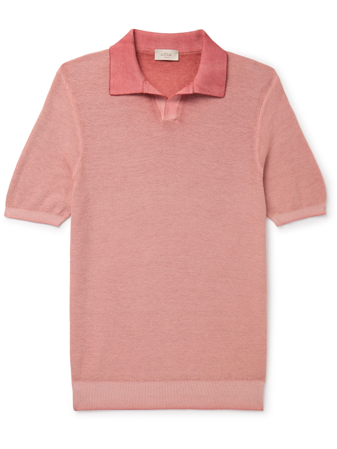 Altea Slim-fit Cotton-piqué Polo Shirt In Pink
