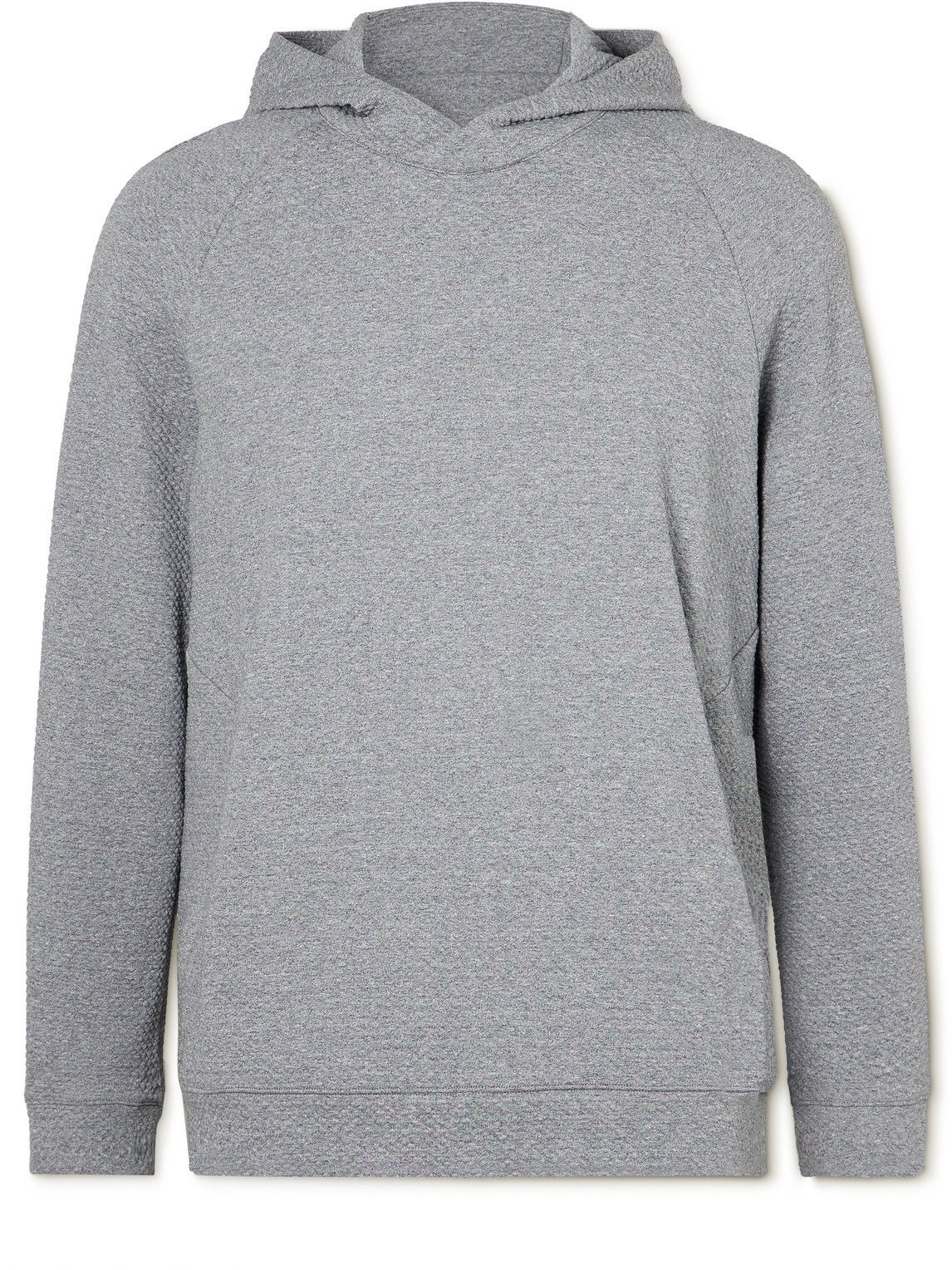 Lululemon At Ease Waffle-knit Cotton-blend Hoodie In Gray