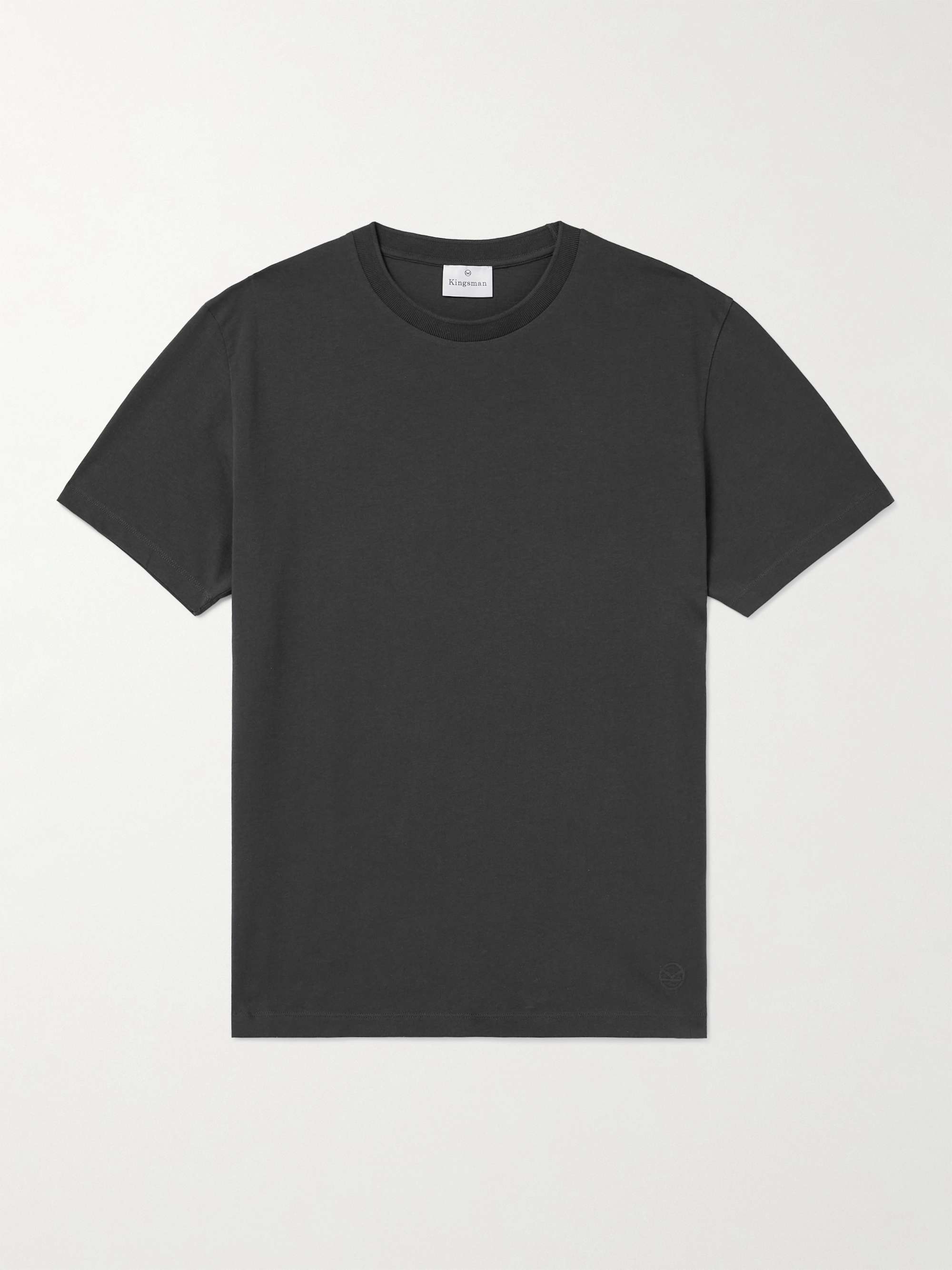 KINGSMAN Logo-Embroidered Pima Cotton-Jersey T-Shirt for Men | MR PORTER