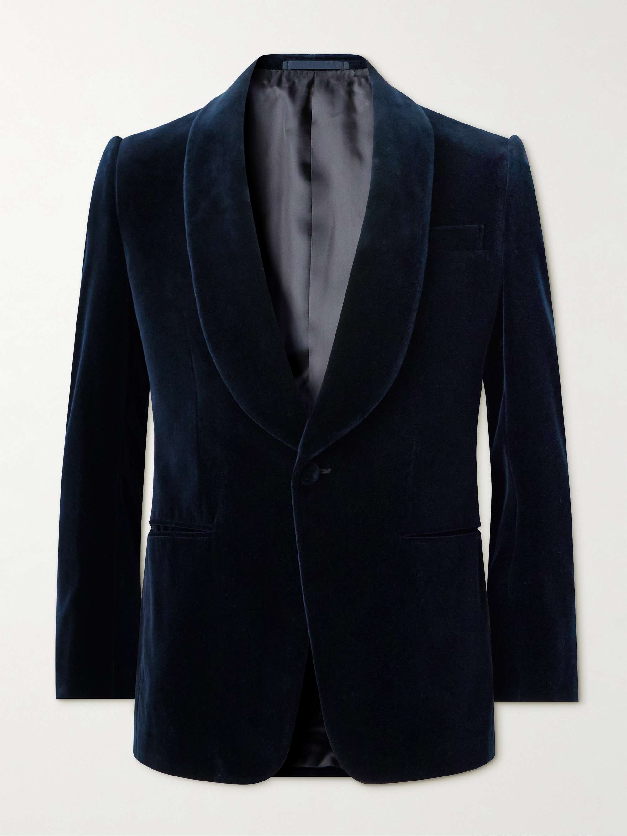 KINGSMAN Slim-Fit Shawl-Collar Cotton-Velvet Tuxedo Jacket for Men | MR ...
