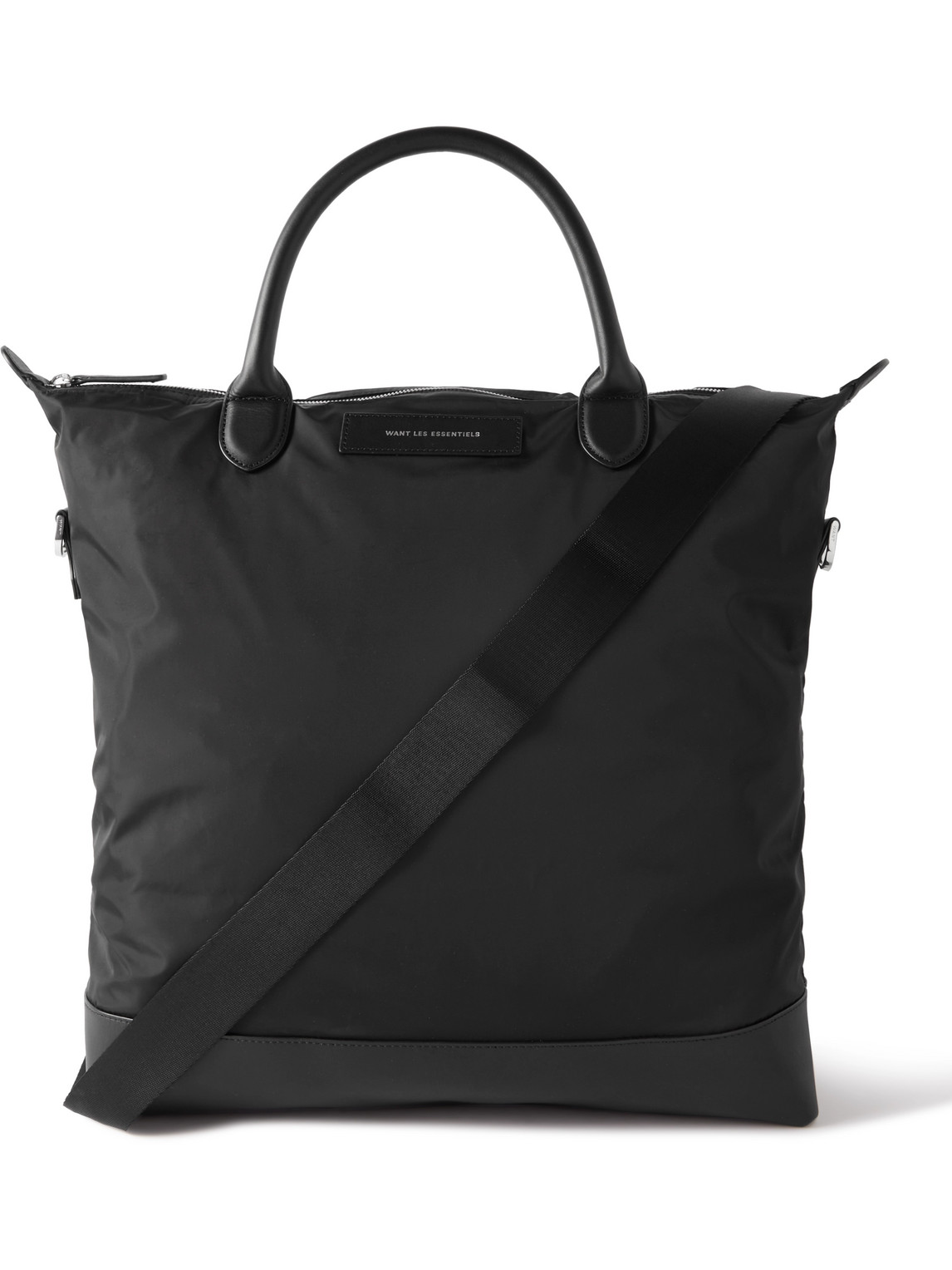 Want Les Essentiels De La Vie O'hare 2.0 Logo-print Leather-trimmed Recycled-nylon Tote Bag In Purple