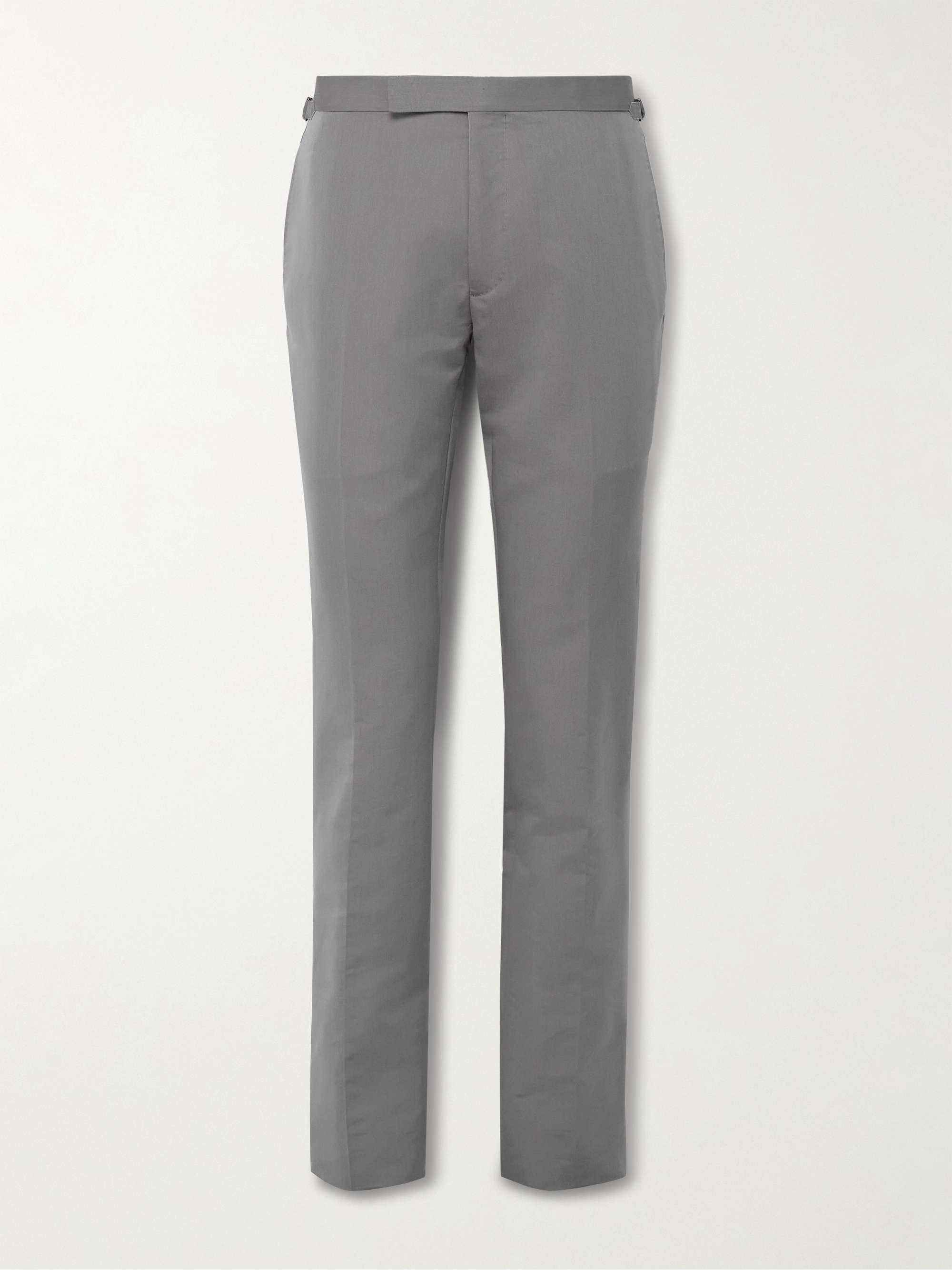 TOM FORD Shelton Slim-Fit Cotton and Silk-Blend Suit Trousers for