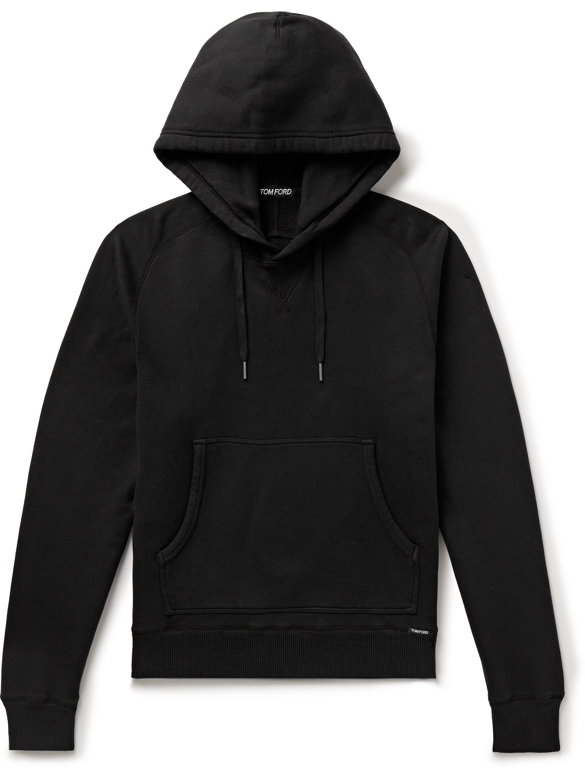 TOM FORD GARMENT-DYED COTTON-JERSEY HOODIE