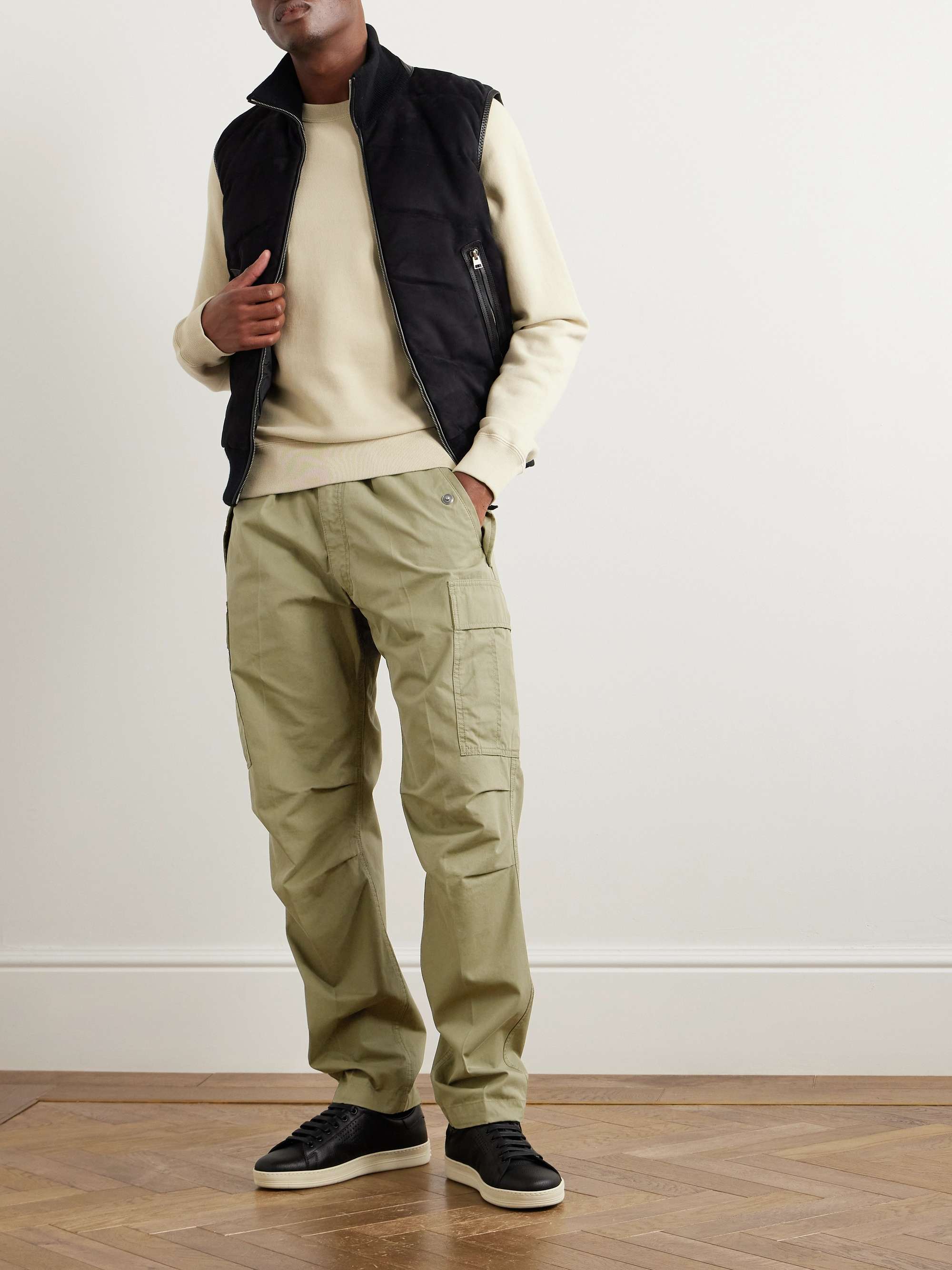 Linen-blend cargo trousers - Light khaki green - Ladies | H&M IN