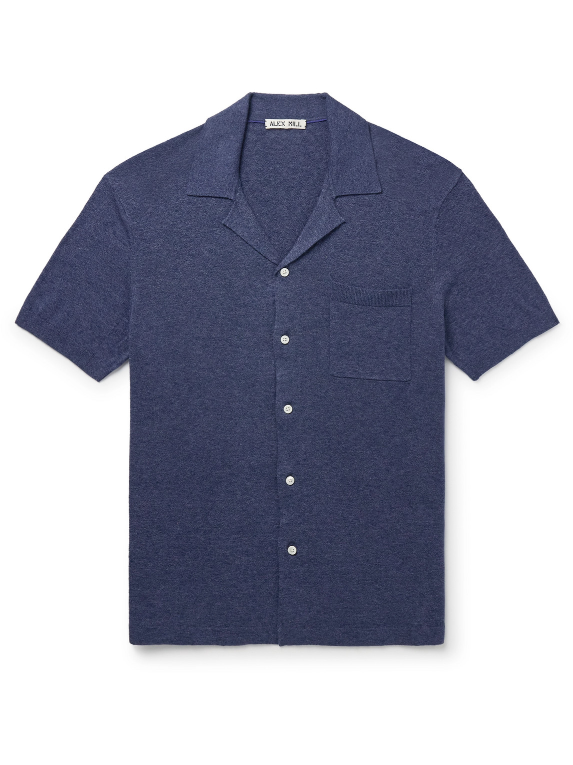 Alex Mill Aldrich Camp-collar Cotton And Linen-blend Shirt In Blue