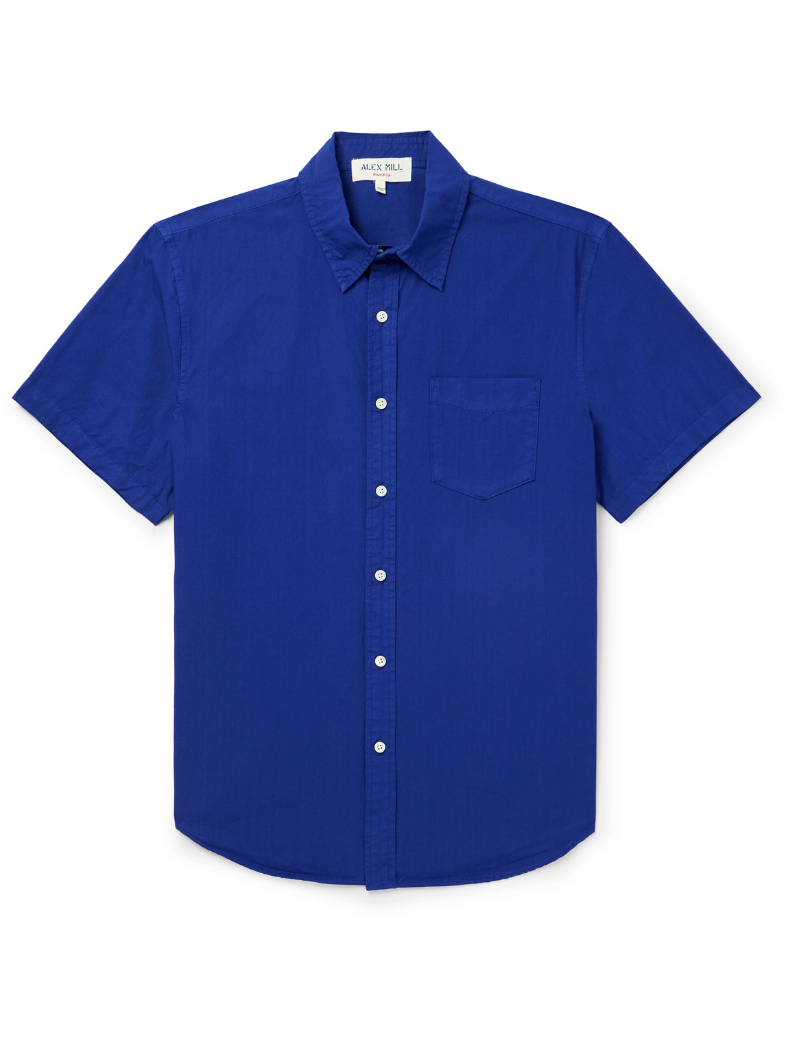 Alex Mill Jo Garment-dyed Cotton-poplin Shirt In Blue