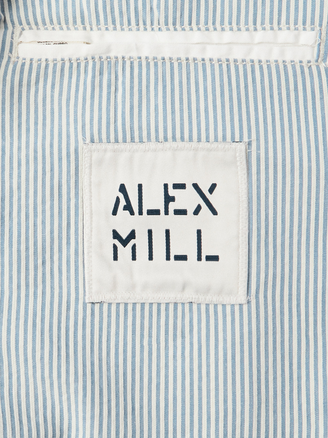 Shop Alex Mill Mill Striped Cotton-seersucker Blazer In Blue