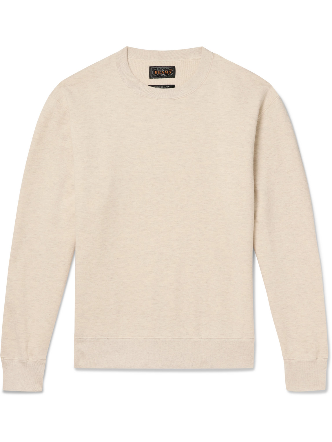 Beams Cotton-jersey Sweatshirt In Neutrals