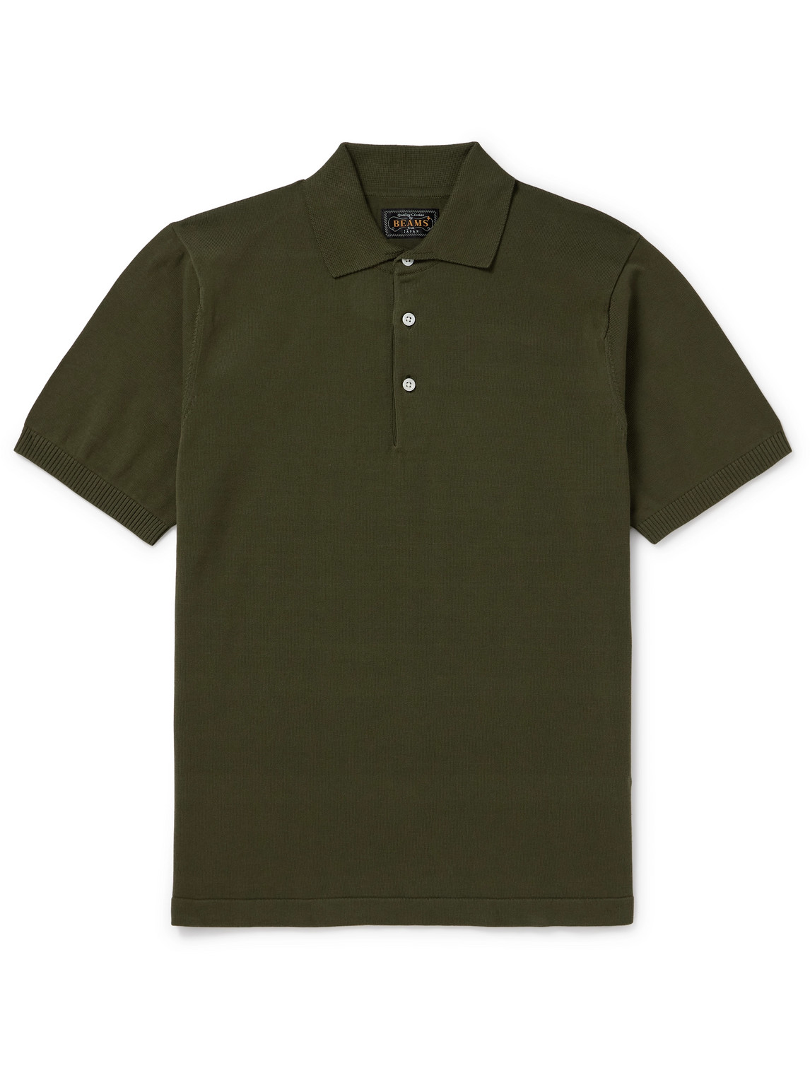 Beams Cotton Polo Shirt In Green