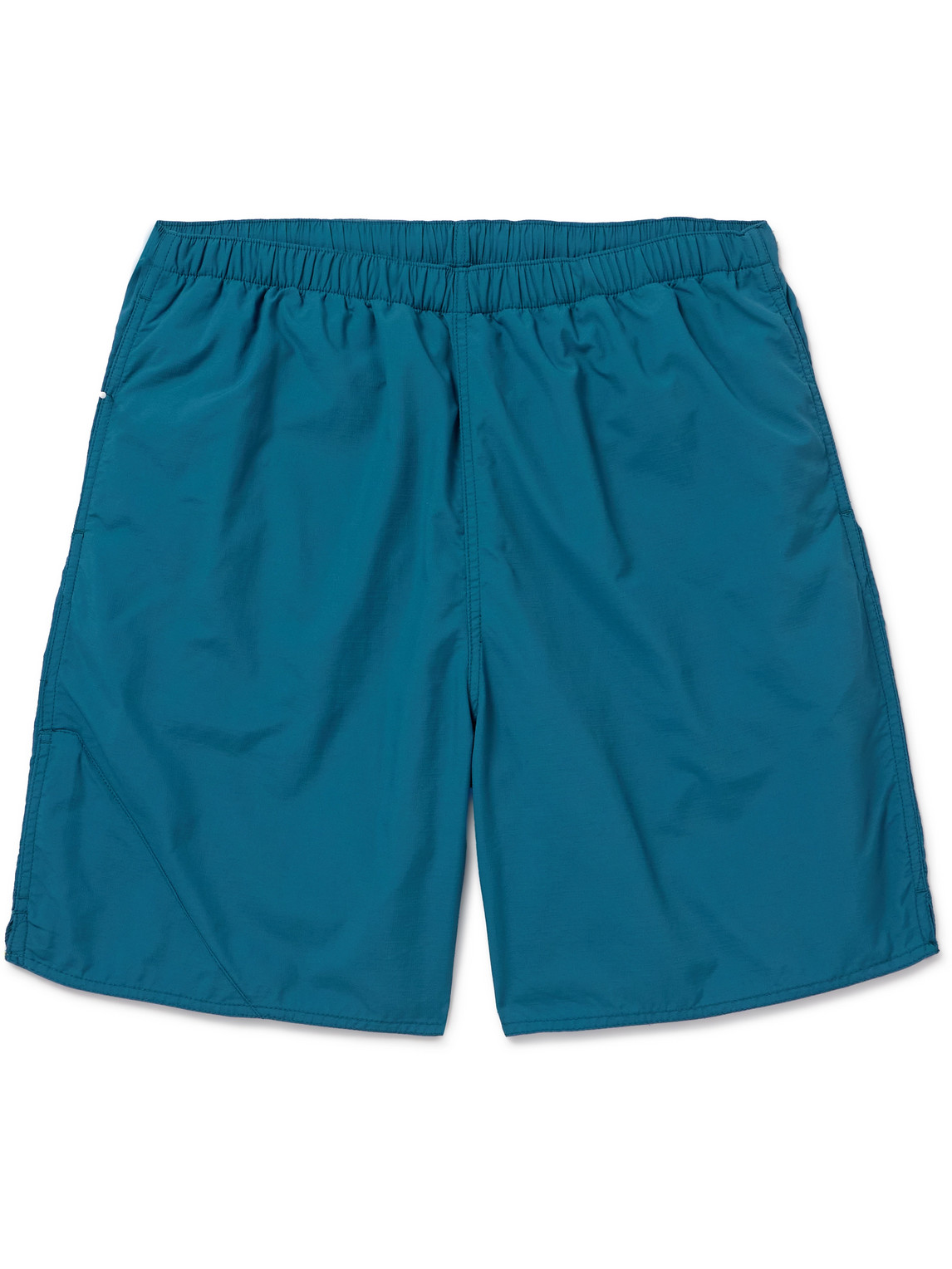 Beams Wide-leg Nylon-ripstop Shorts In Blue