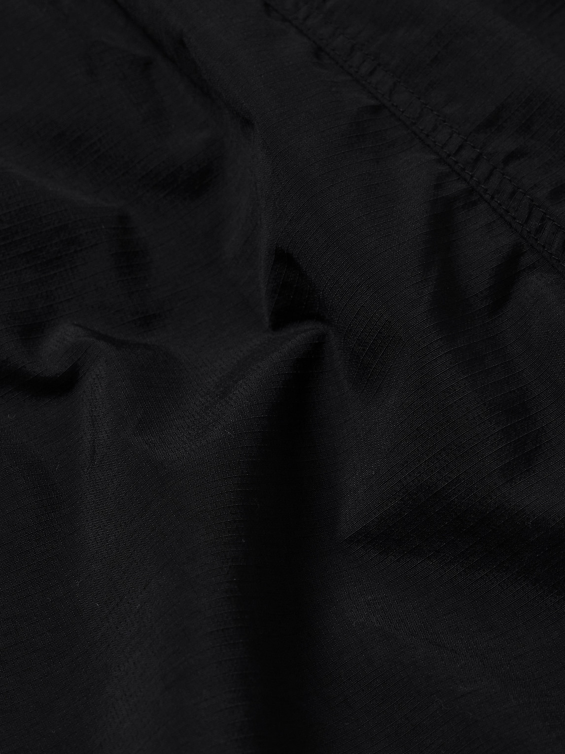 Shop Beams Wide-leg Nylon Ripstop Shorts In Black