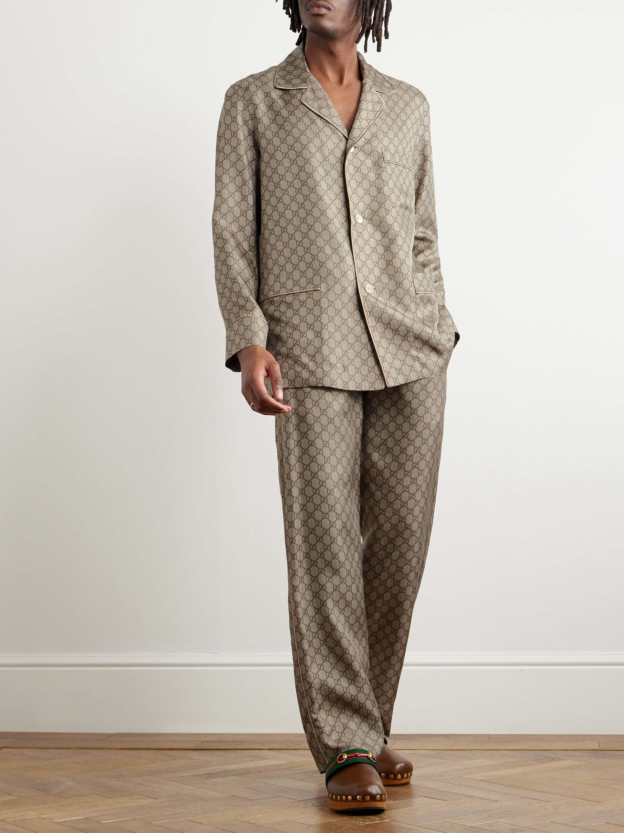 GUCCI Monogrammed Silk Blazer for Men | MR PORTER