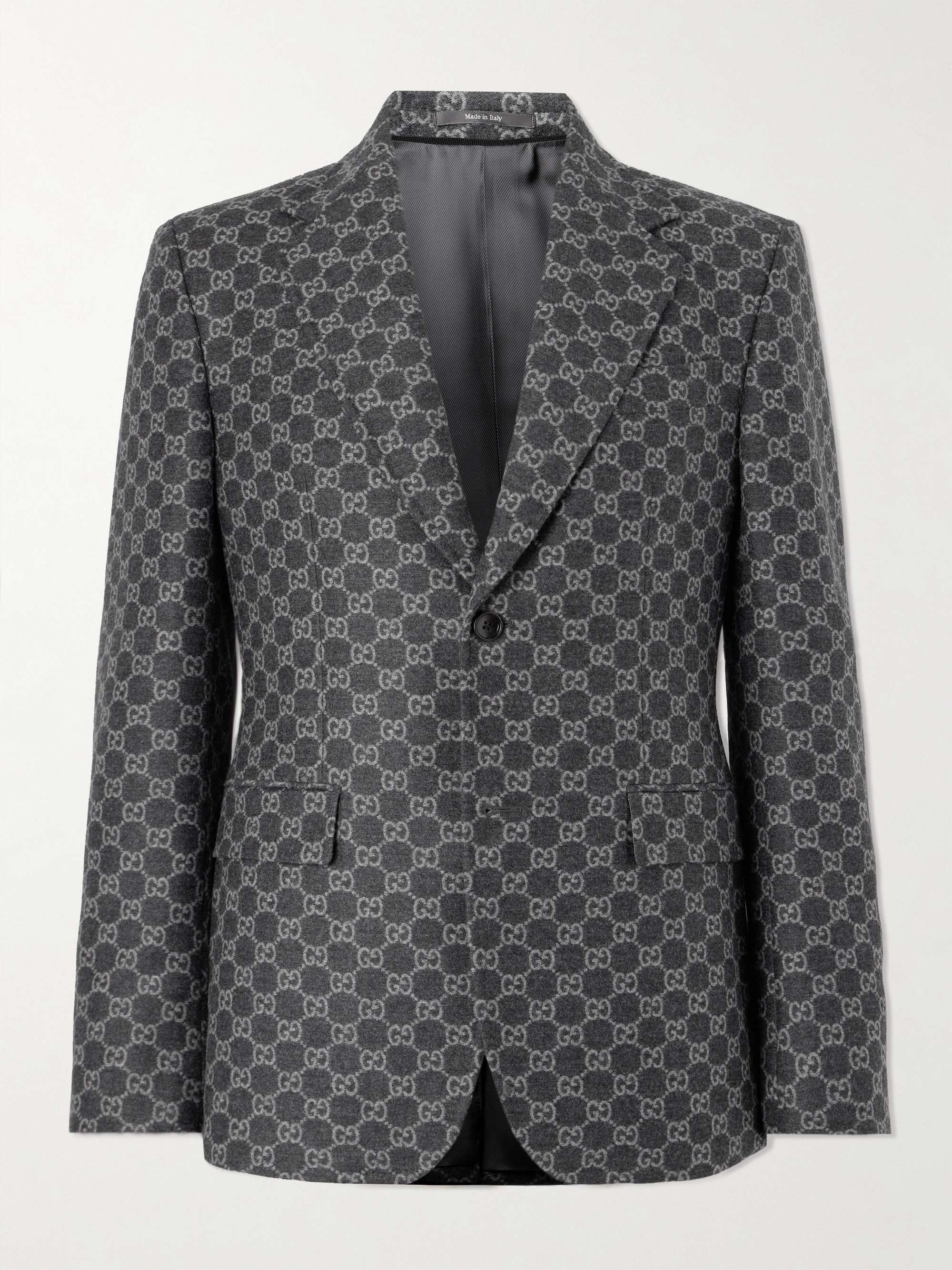 GUCCI Monogrammed Wool Suit Jacket for Men | MR PORTER