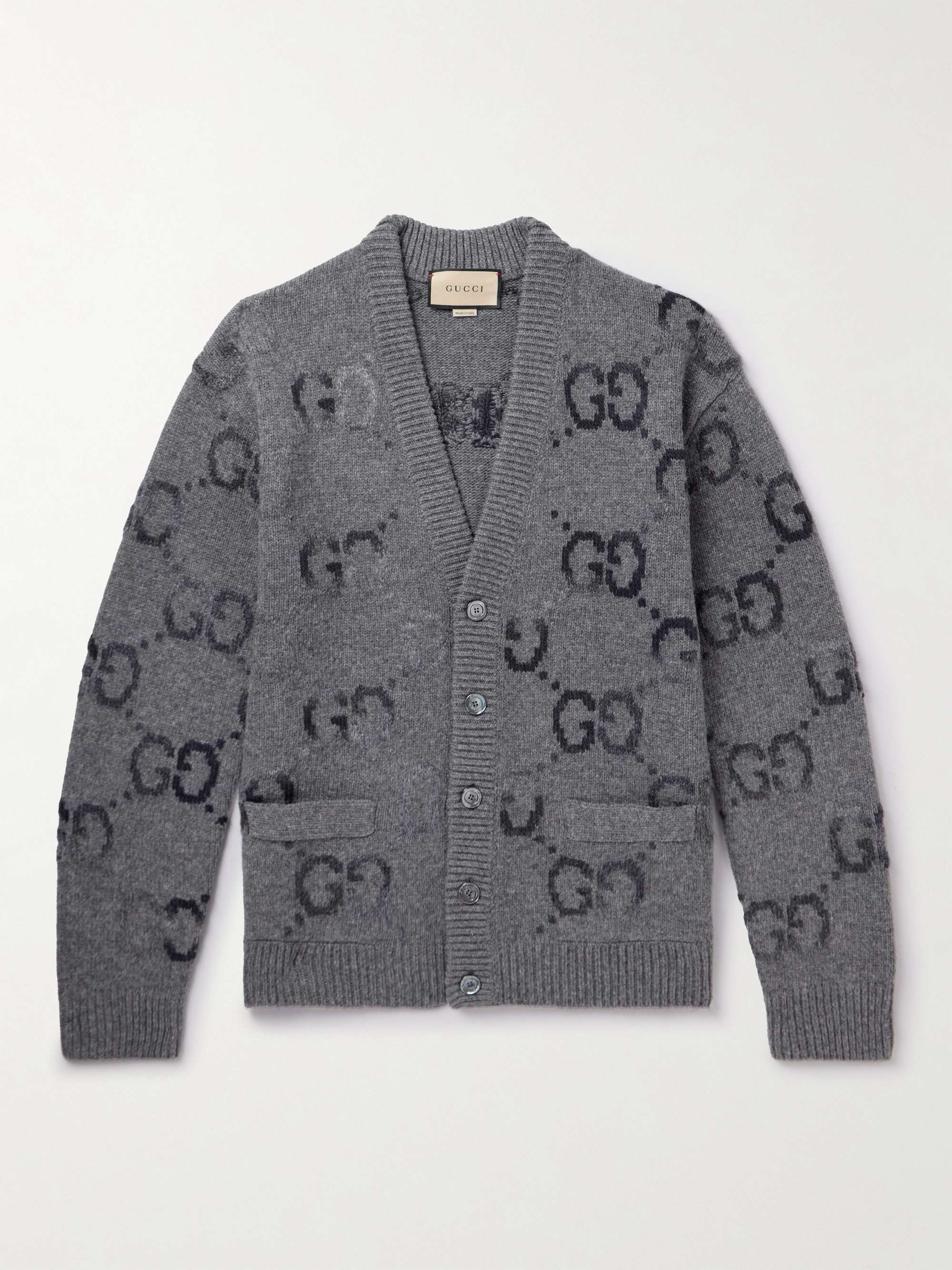Cardigan aus Jacquard-Strick aus einer Wollmischung mit Logomuster von GUCCI  für Herren | MR PORTER
