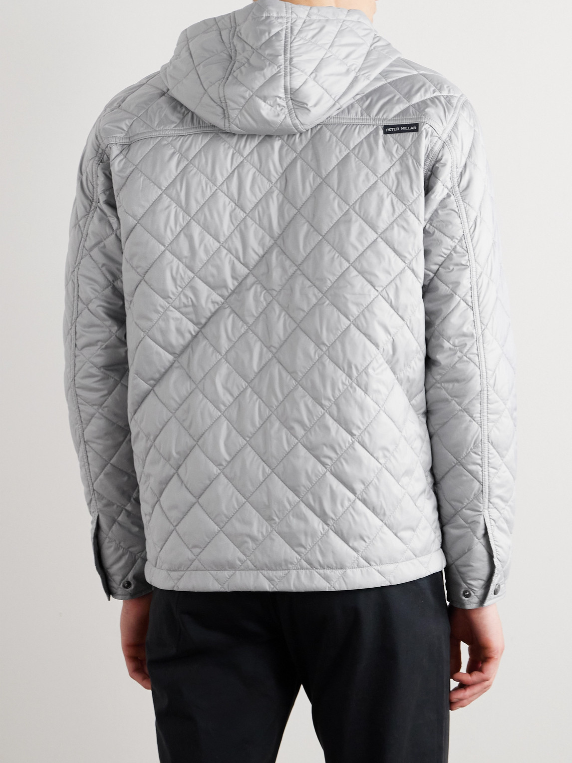 Shop Peter Millar Essex Quilted Shell Jacket In Gray