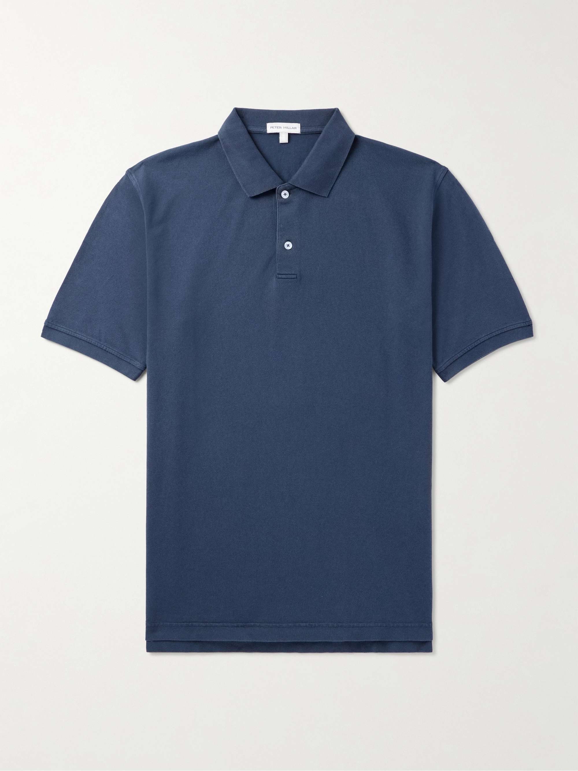 PETER MILLAR Sunrise Garment-Dyed Cotton-Piqué Polo Shirt for Men | MR ...