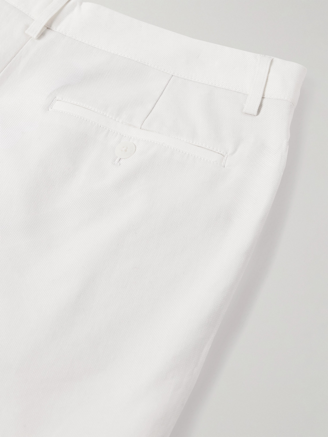 Shop Club Monaco Jax Straight-leg Cotton-blend Shorts In White