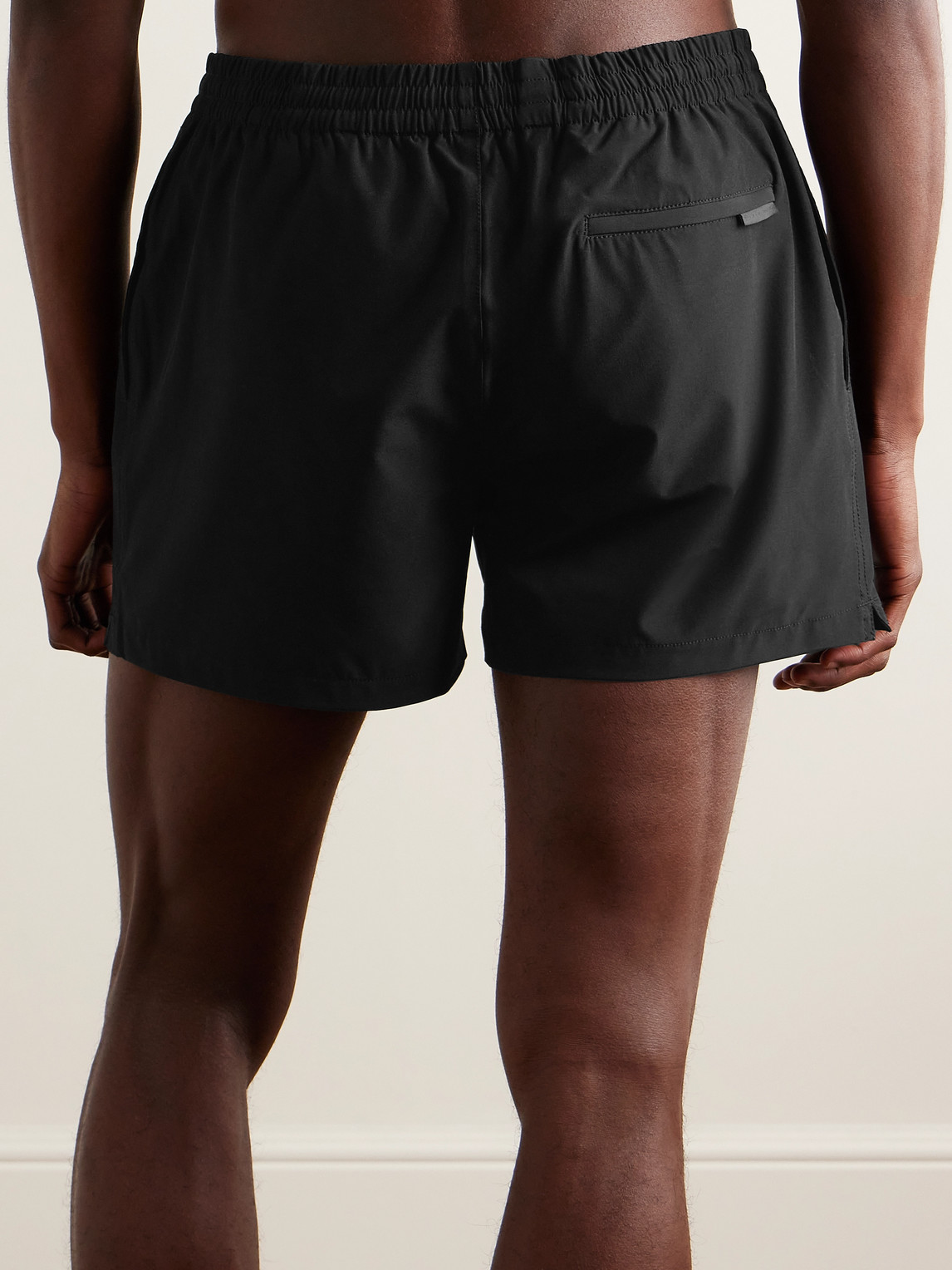 Shop Club Monaco Arlen Straight-leg Short-length Recycled Swim Shorts In Black