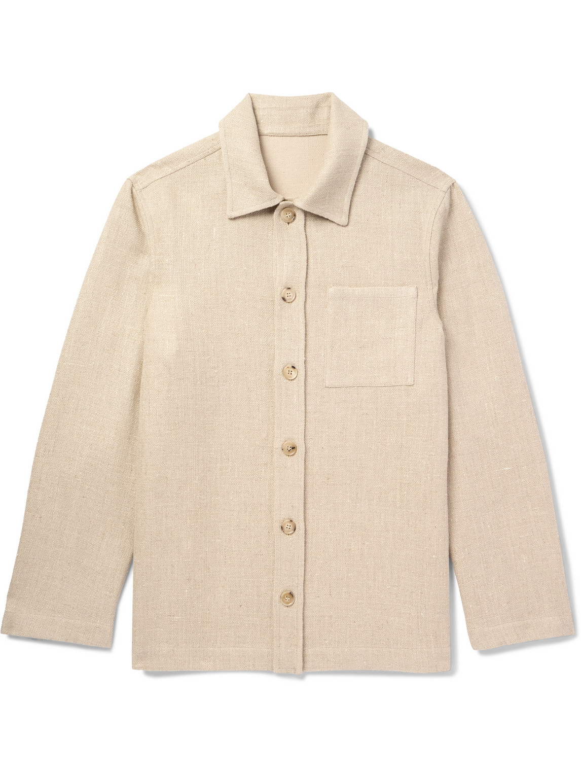 Piacenza 1733 Wool, Silk And Linen-blend Shirt Jacket In Neutrals