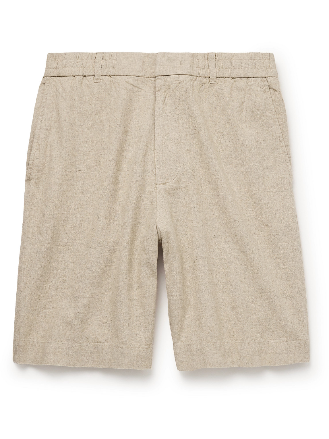 Nn07 Billie 5397 Straight-leg Linen And Organic Cotton-blend Shorts In Neutrals