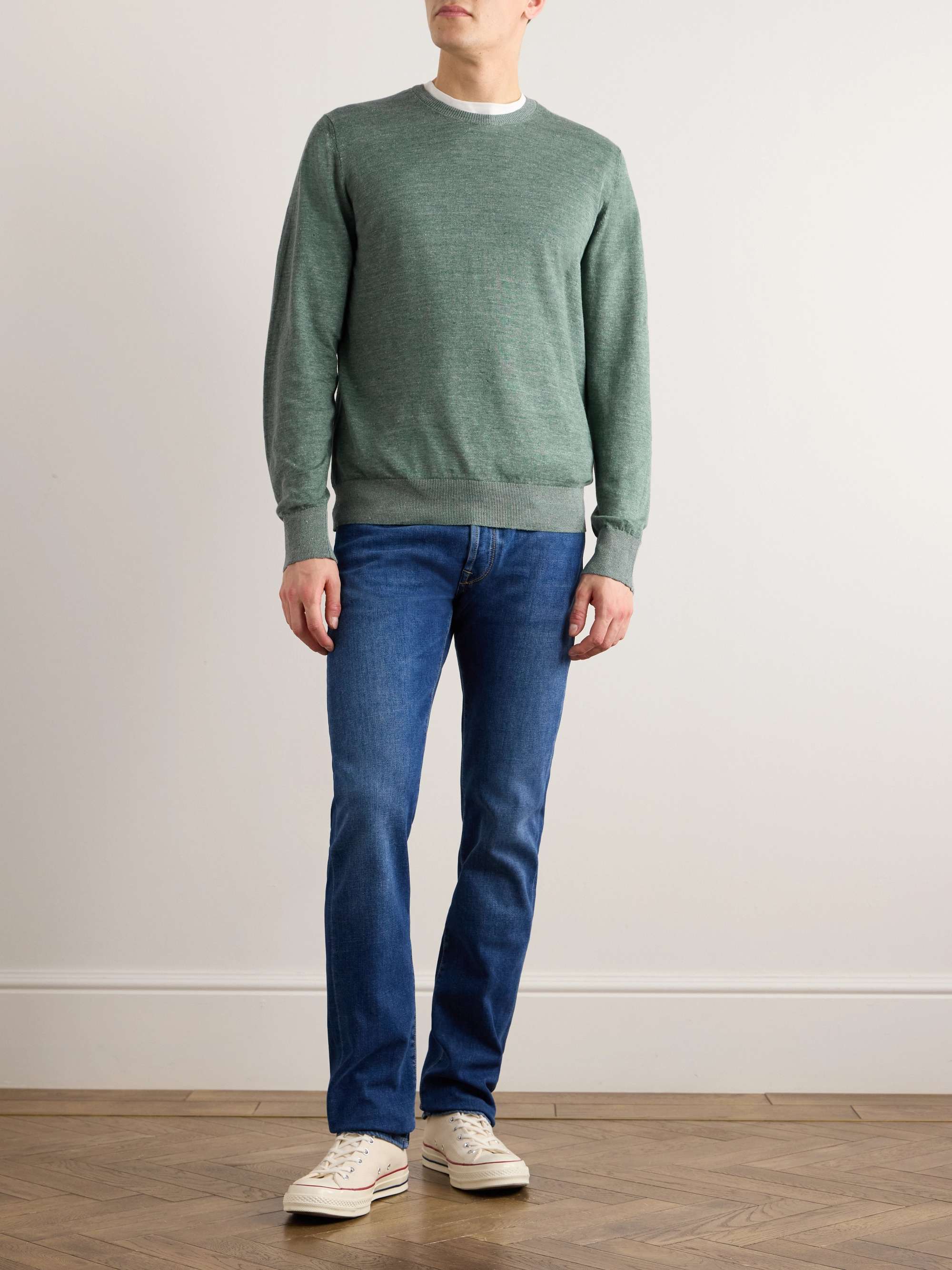 HARTFORD Linen and Cotton-Blend Sweater for Men | MR PORTER