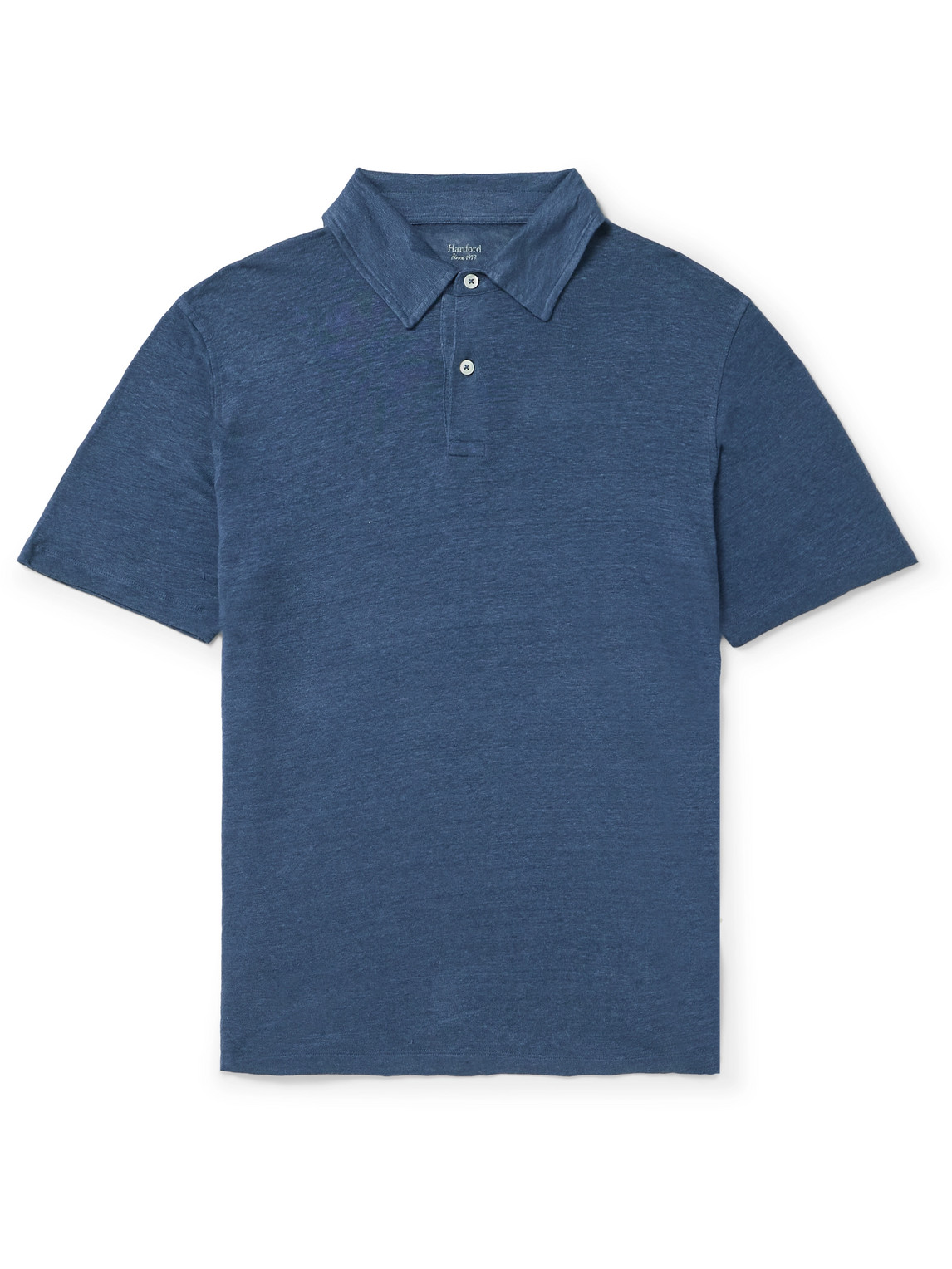 Hartford Linen Polo Shirt In Blue