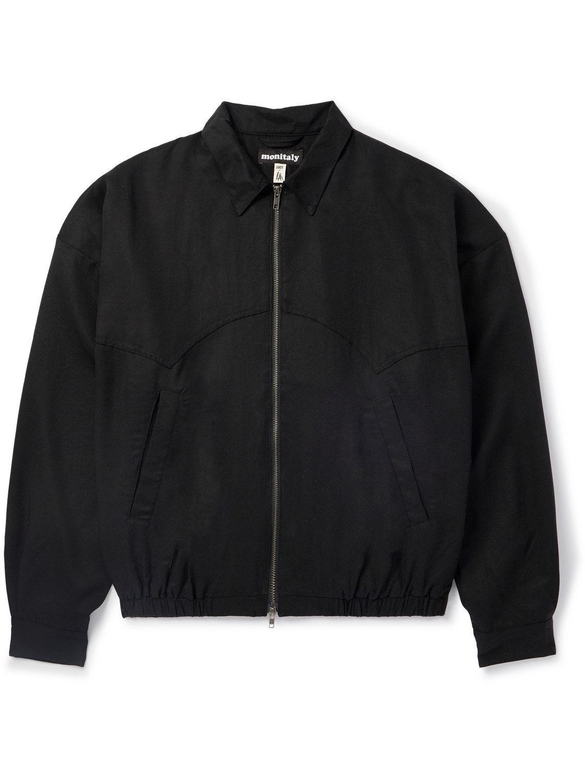 Monitaly Western Drizzler Lyocell-twill Blouson Jacket In Black