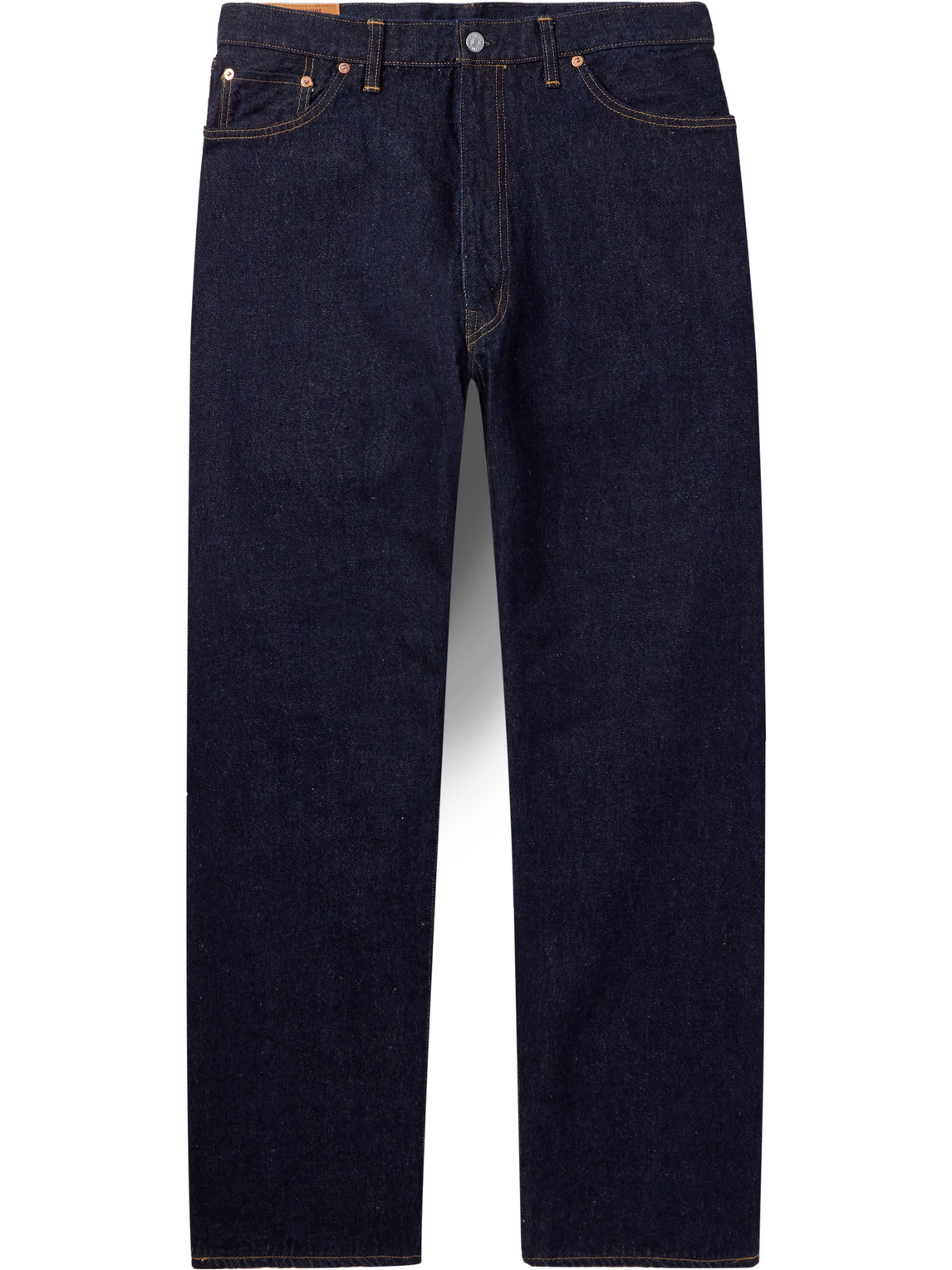 Shop Kaptain Sunshine Straight-leg Selvedge Jeans In Blue