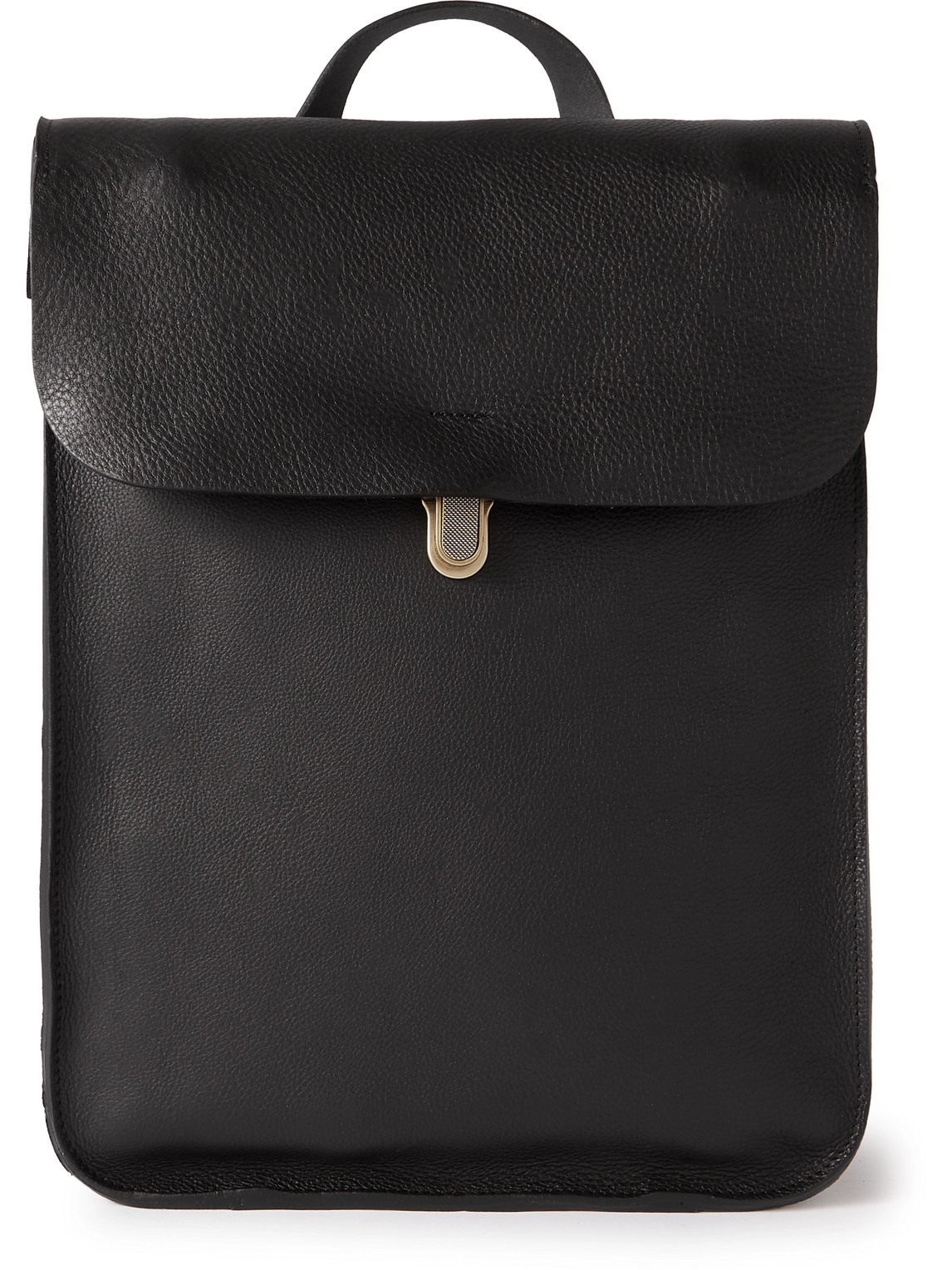 Bleu De Chauffe Arlo Vegetable-tanned Full-grain Leather Backpack In Black