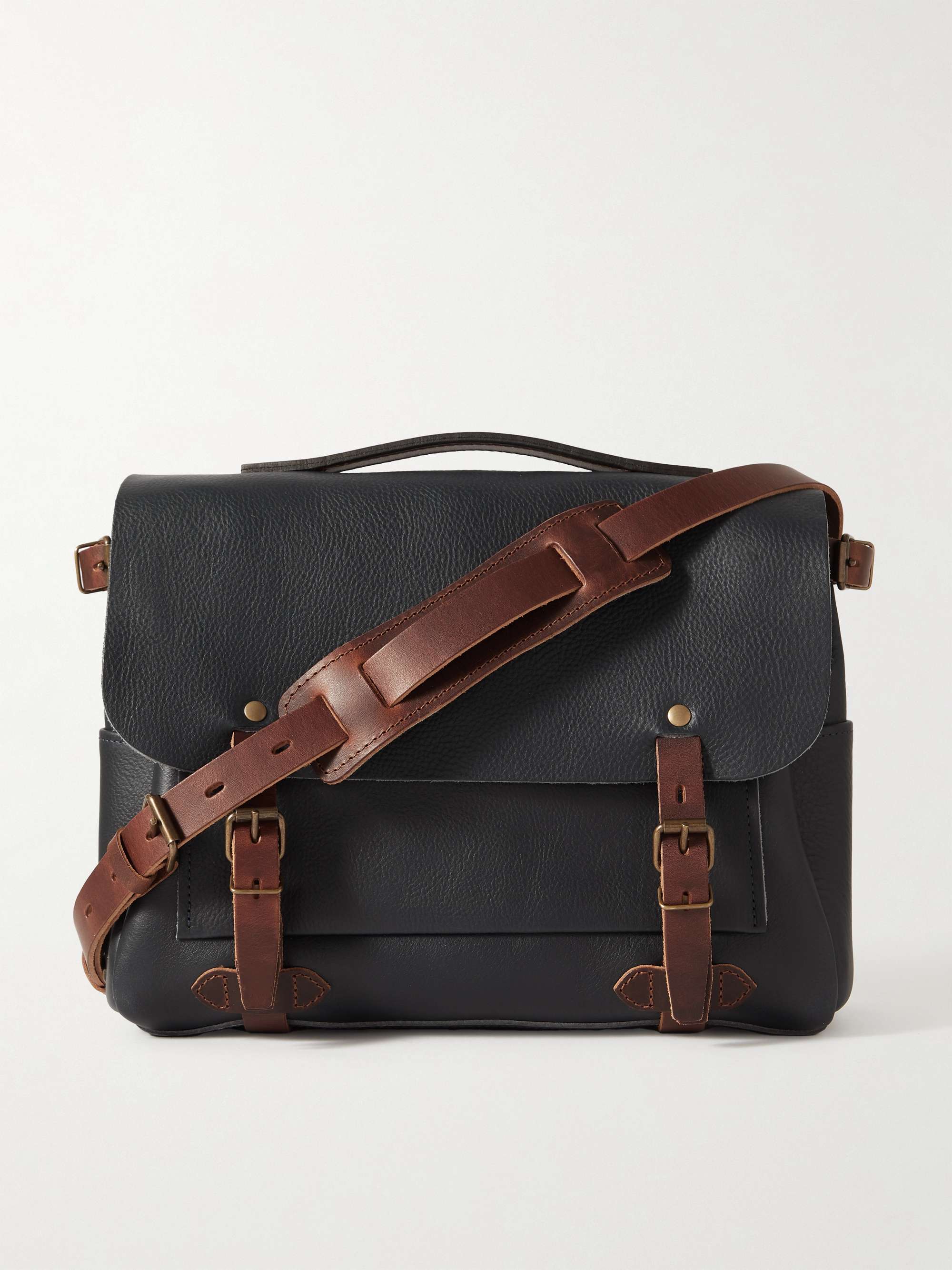 BLEU DE CHAUFFE Eclair Full-Grain Leather Messenger Bag for Men | MR PORTER