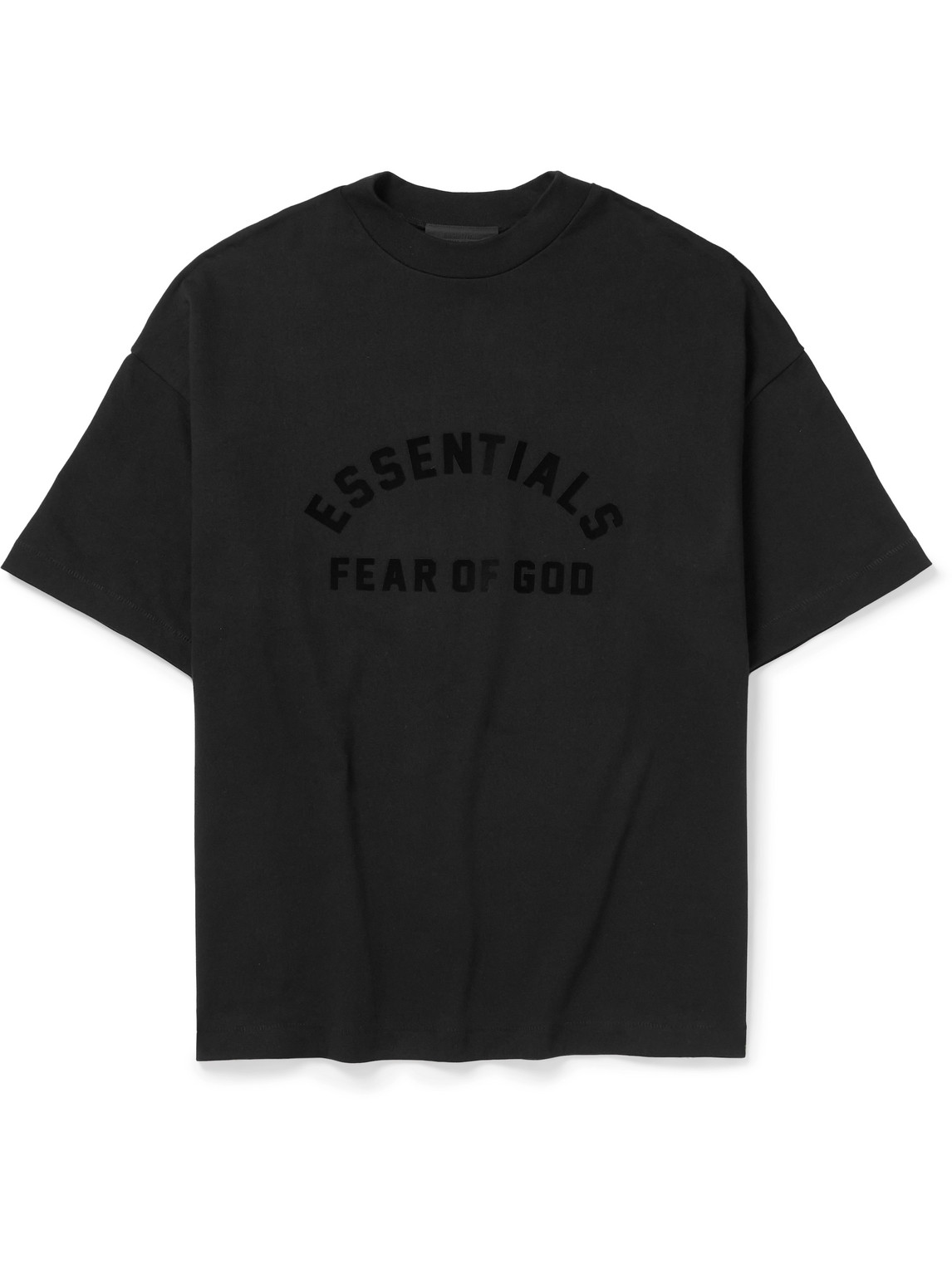 Essentials Oversized Logo-appliquéd Cotton-jersey T-shirt In Black