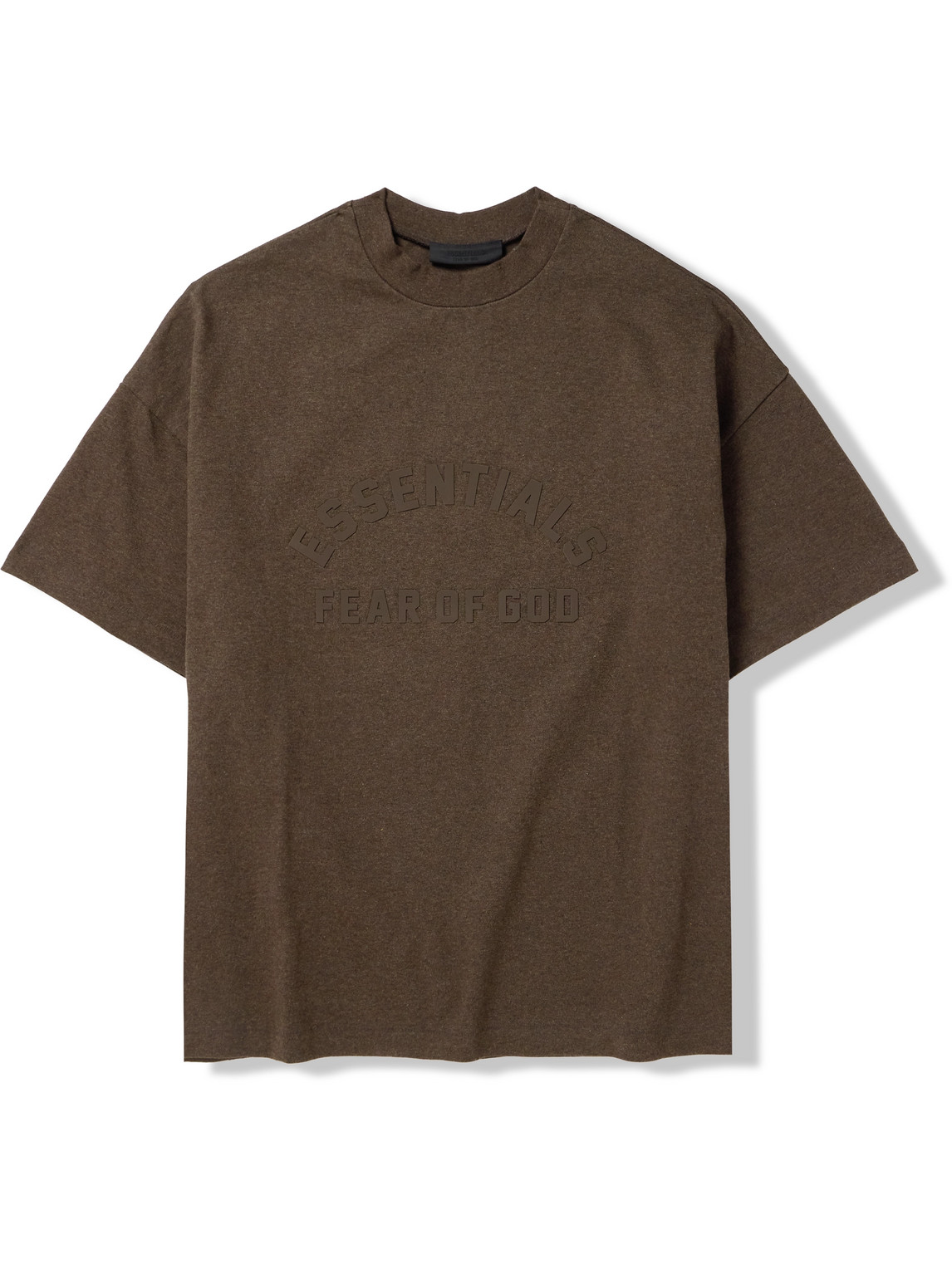 Essentials Oversized Logo-appliquéd Cotton-jersey T-shirt In Brown
