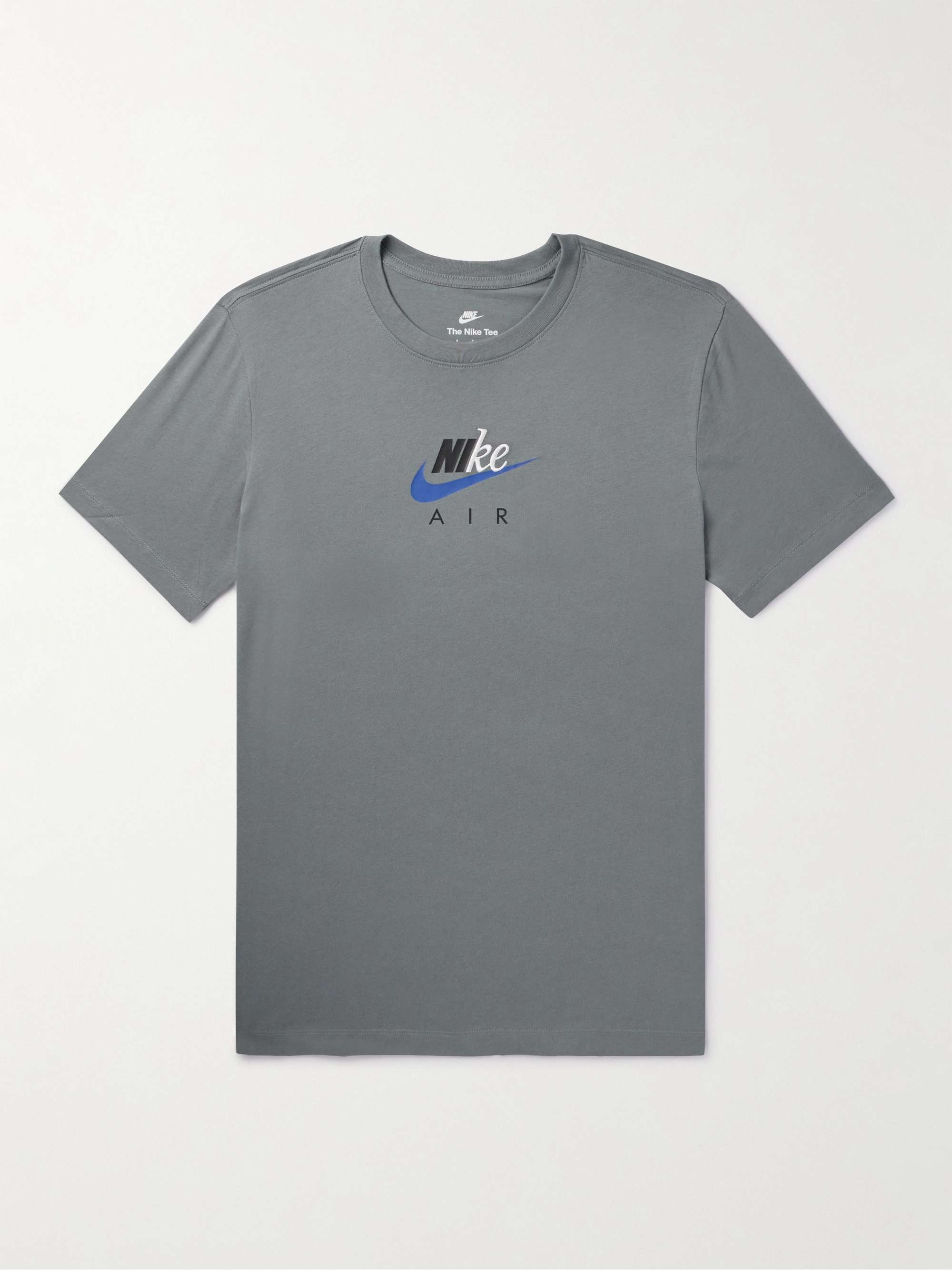 T-shirt slim-fit in jersey di cotone con ricamo e logo stampato Connect NIKE  da uomo | MR PORTER