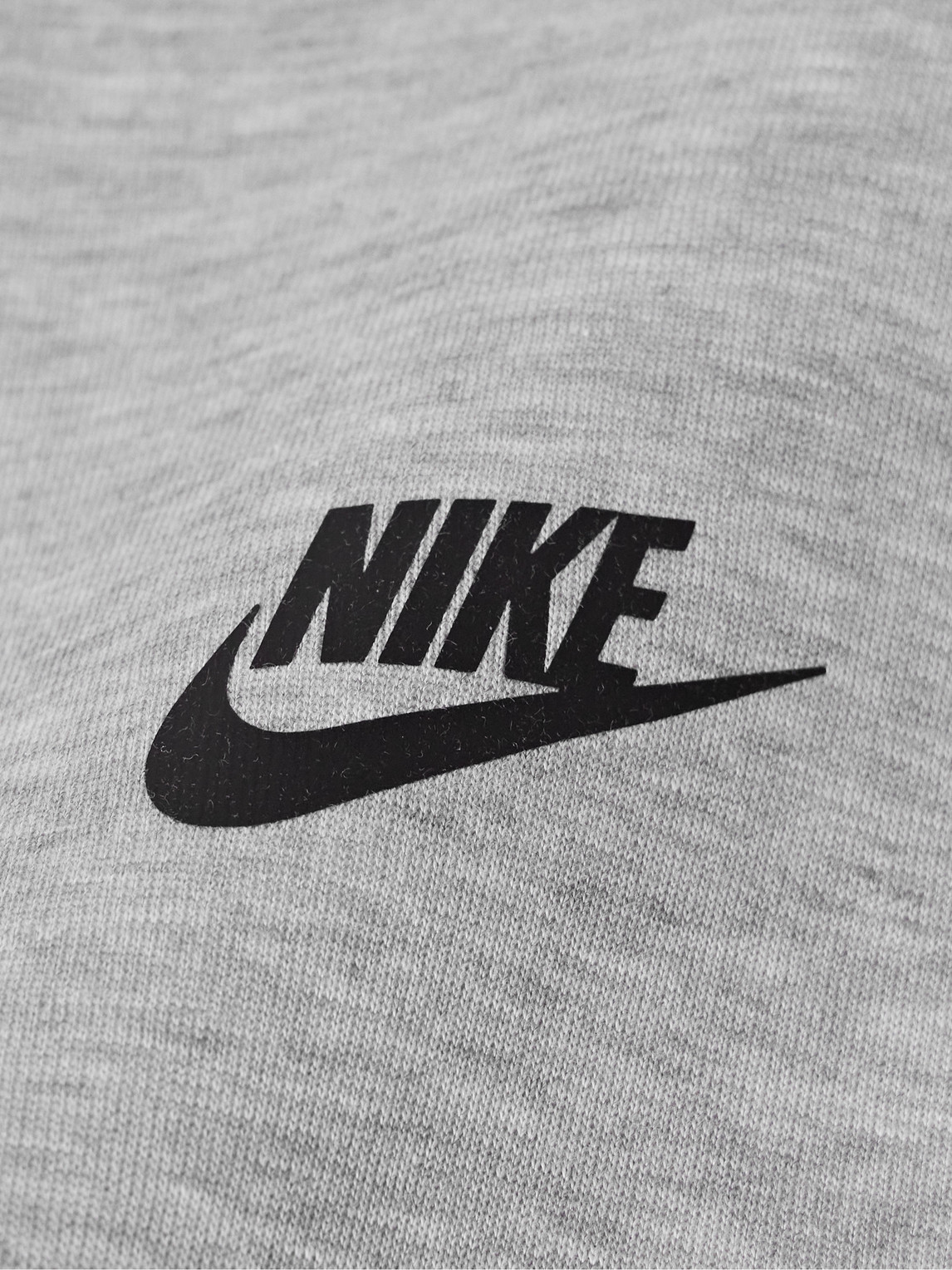 Shop Nike Logo-print Cotton-blend Tech Fleece Sweatshirt In Gray