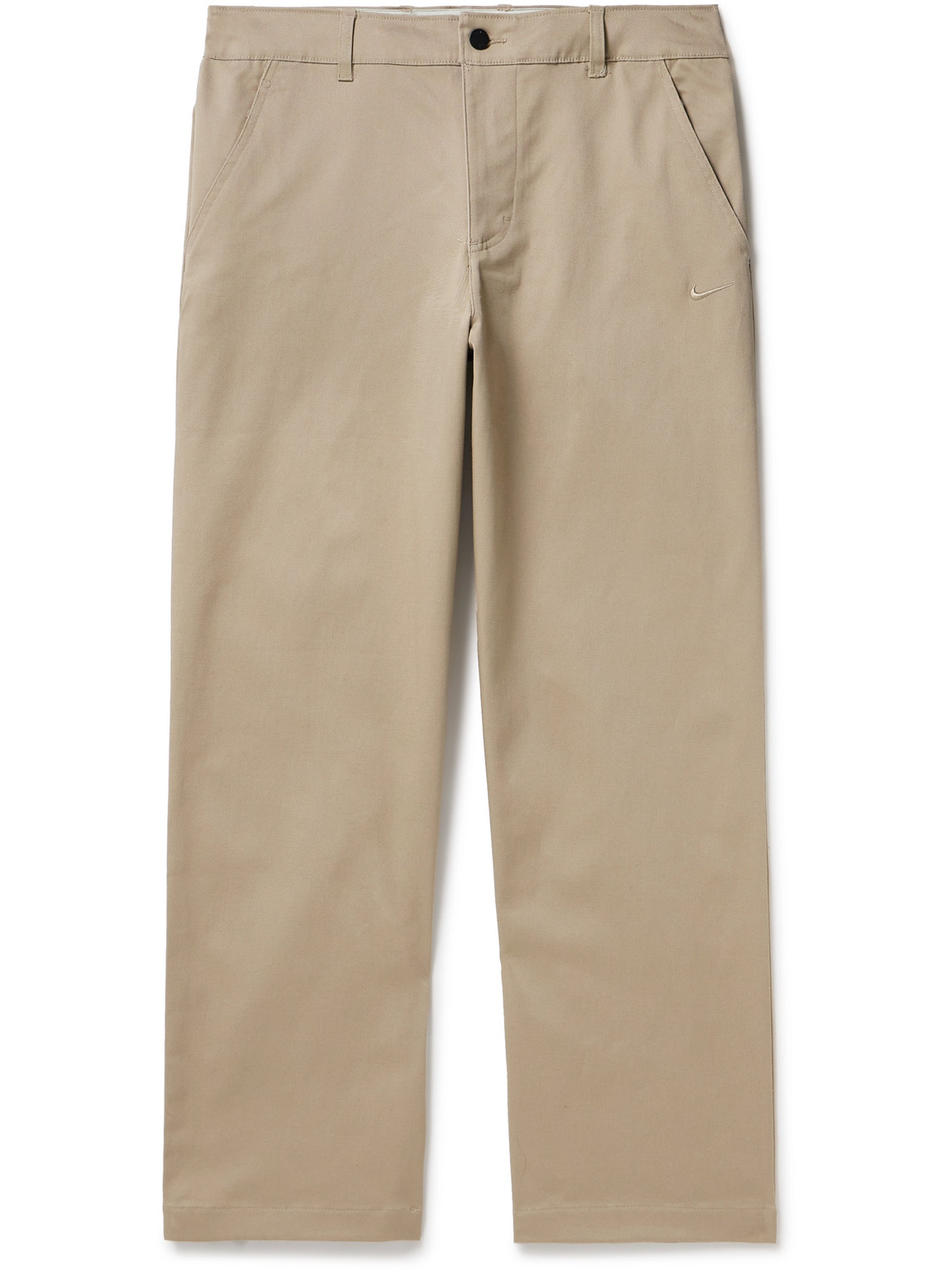 Nike El Chino Straight-leg Cotton-blend Chinos In Brown