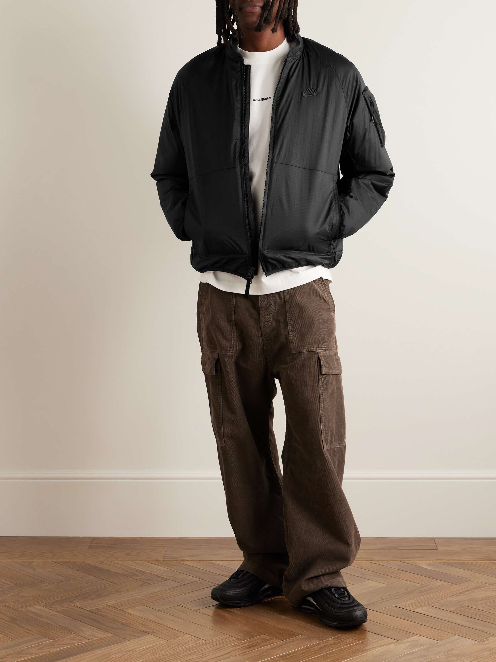 NIKE Sportswear Logo-Embroidered Ripstop Bomber Jacket for Men | MR PORTER