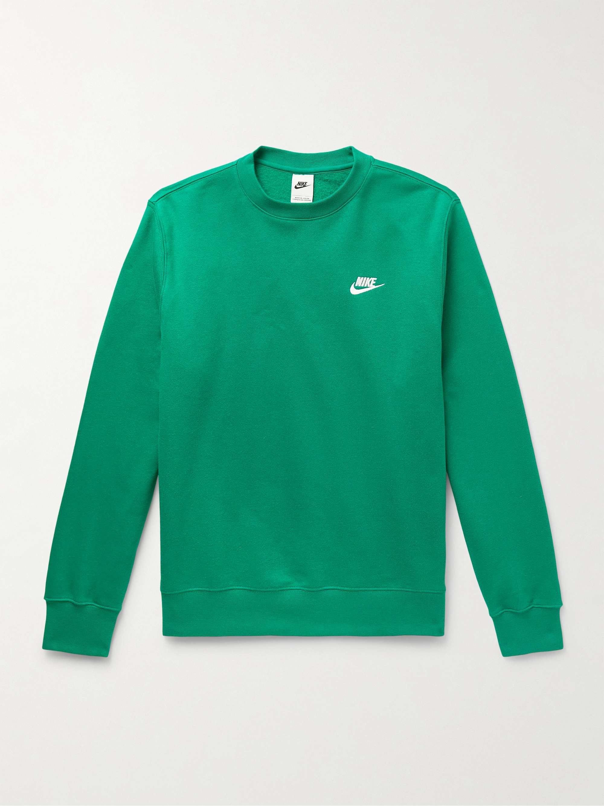 NIKE Sportswear Club Logo-Embroidered Cotton-Blend Jersey Sweatshirt for  Men | MR PORTER