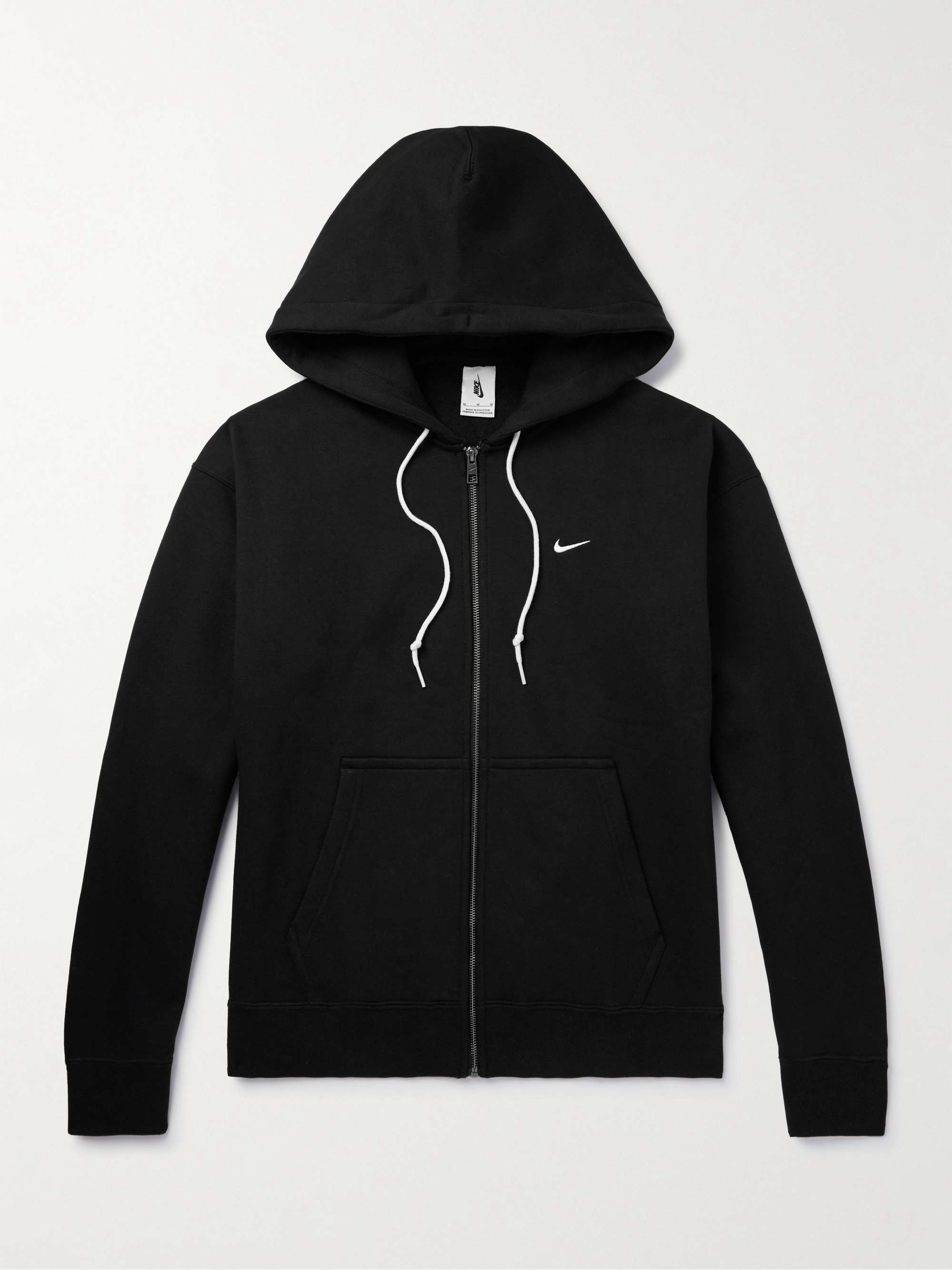 NIKE Logo-Embroidered Cotton-Blend Jersey Zip-Up Hoodie for Men | MR PORTER